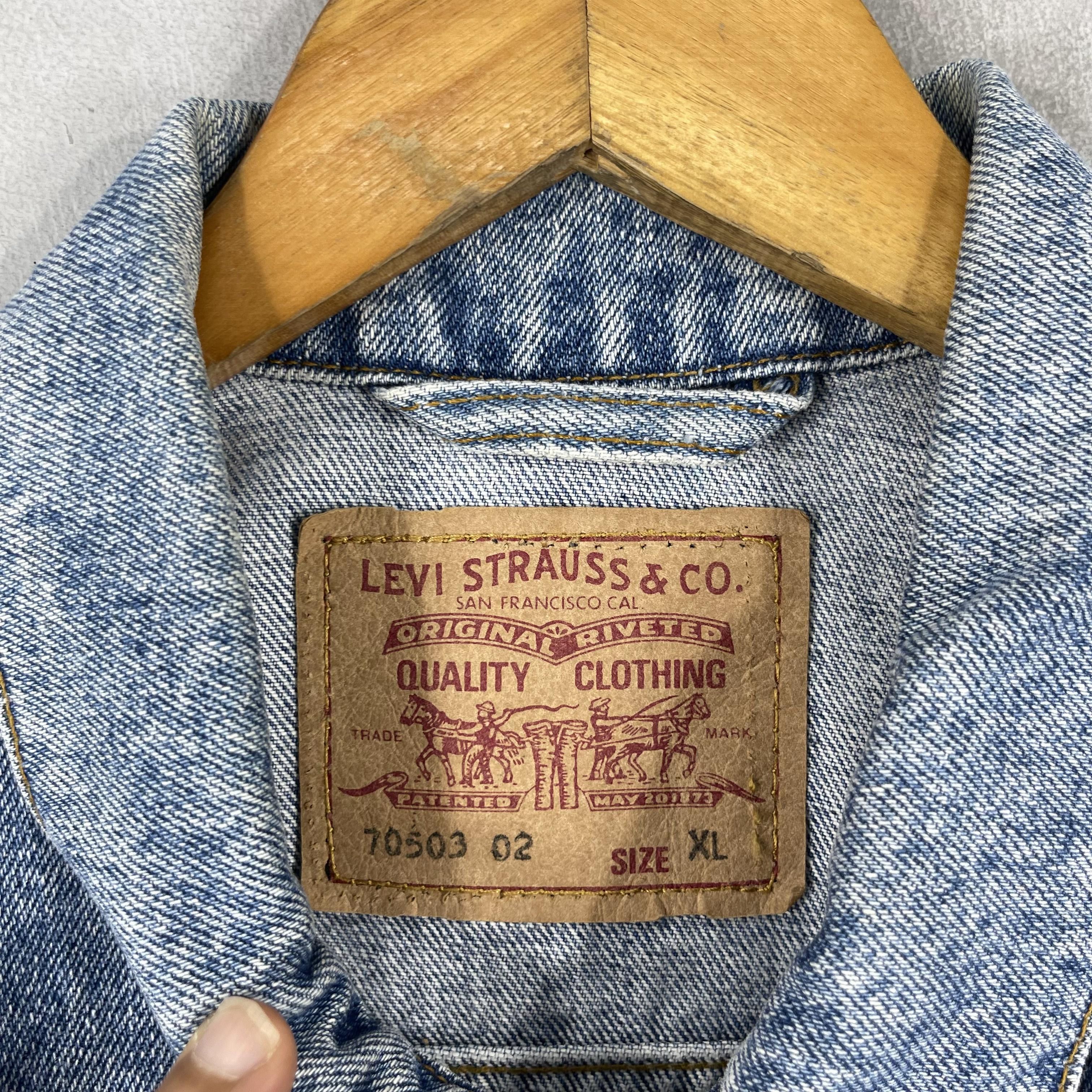 Levi's Vintage 90s LEVIS 70503 Denim Trucker Jacket Size US XL / EU 56 / 4 - 6 Thumbnail