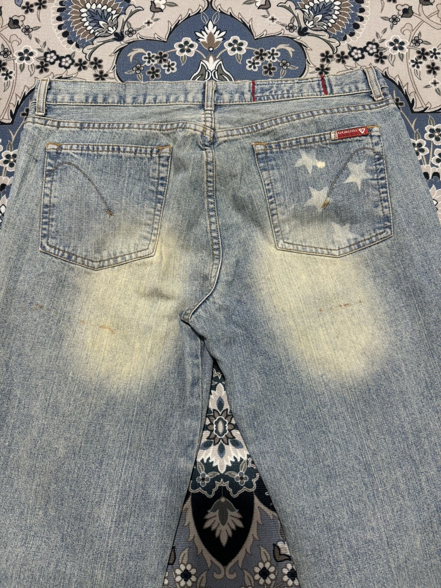 Guess × Vintage Vintage Flare Guess Hagi Pants America Flag Jeans Size 32" / US 10 / IT 46 - 4 Thumbnail