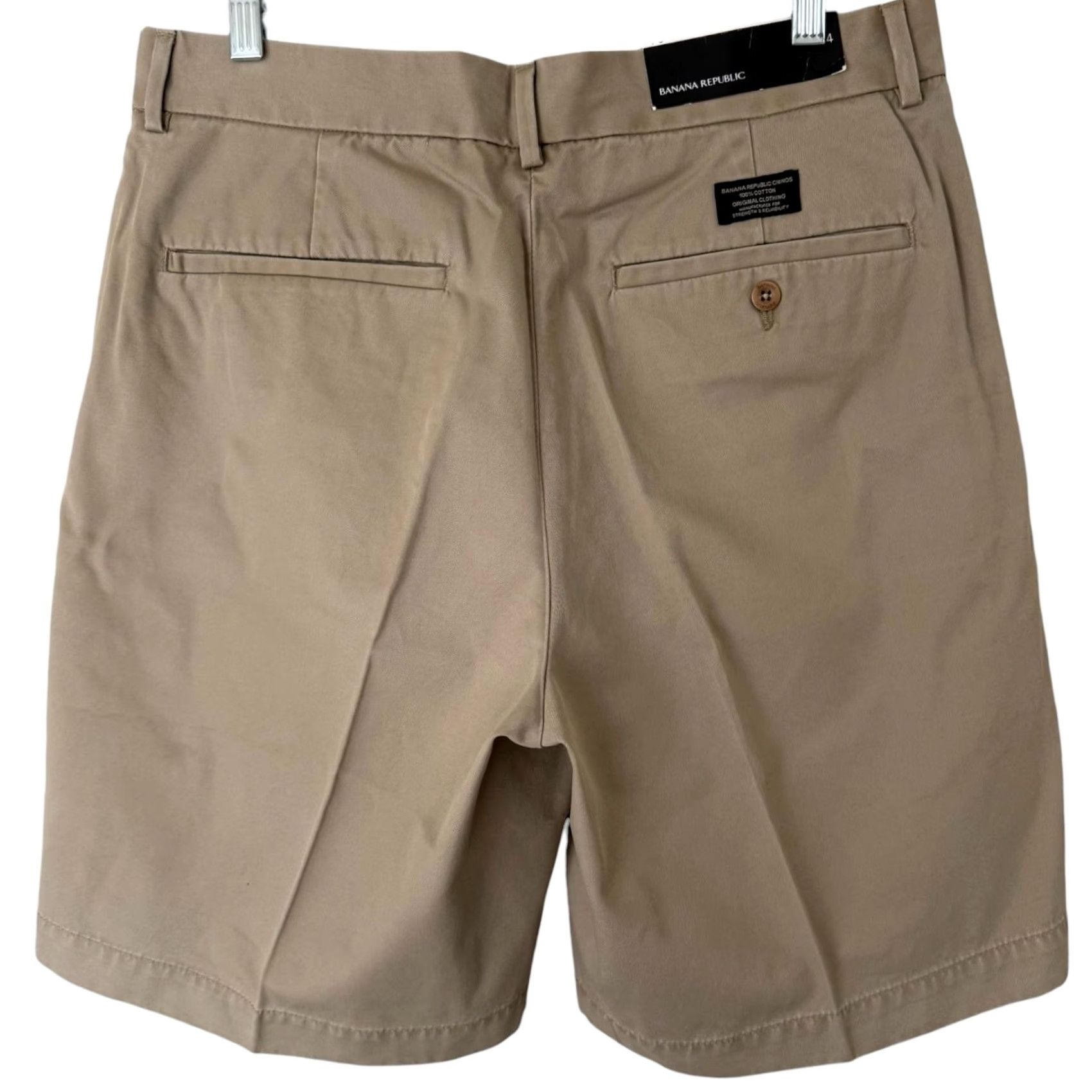Banana Republic VINTAGE Banana Republic Pleated Chino Short Mens 34 Tan Khaki Safari Preppy NEW Short Chino Mens 34 Tan Size US 34 / EU 50 - 4 Thumbnail