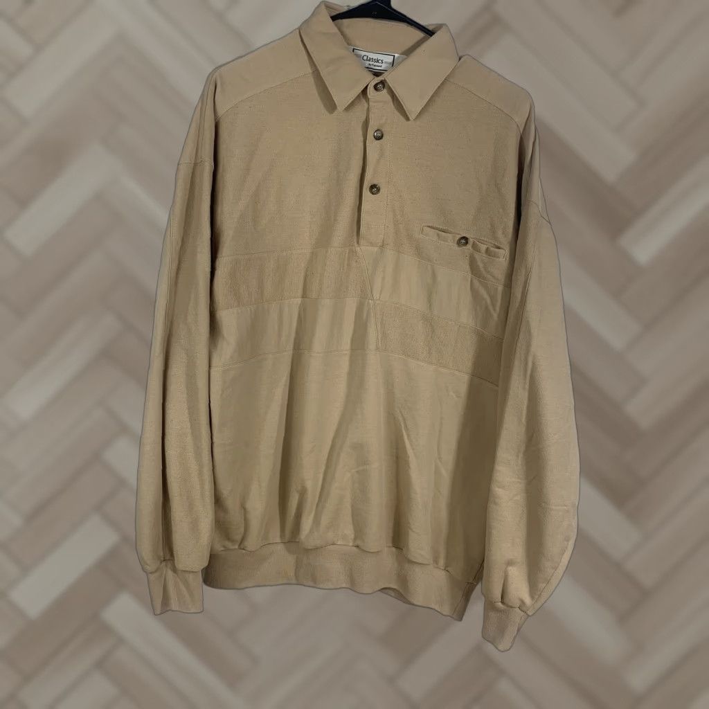 Vintage VINTAGE Classics By Palmland Brown L Collared Rugby Polo Golf Shirt Mens L Brown 1990s Decade Grunge Polo Shirt Size US L / EU 52-54 / 3 - 1 Thumbnail