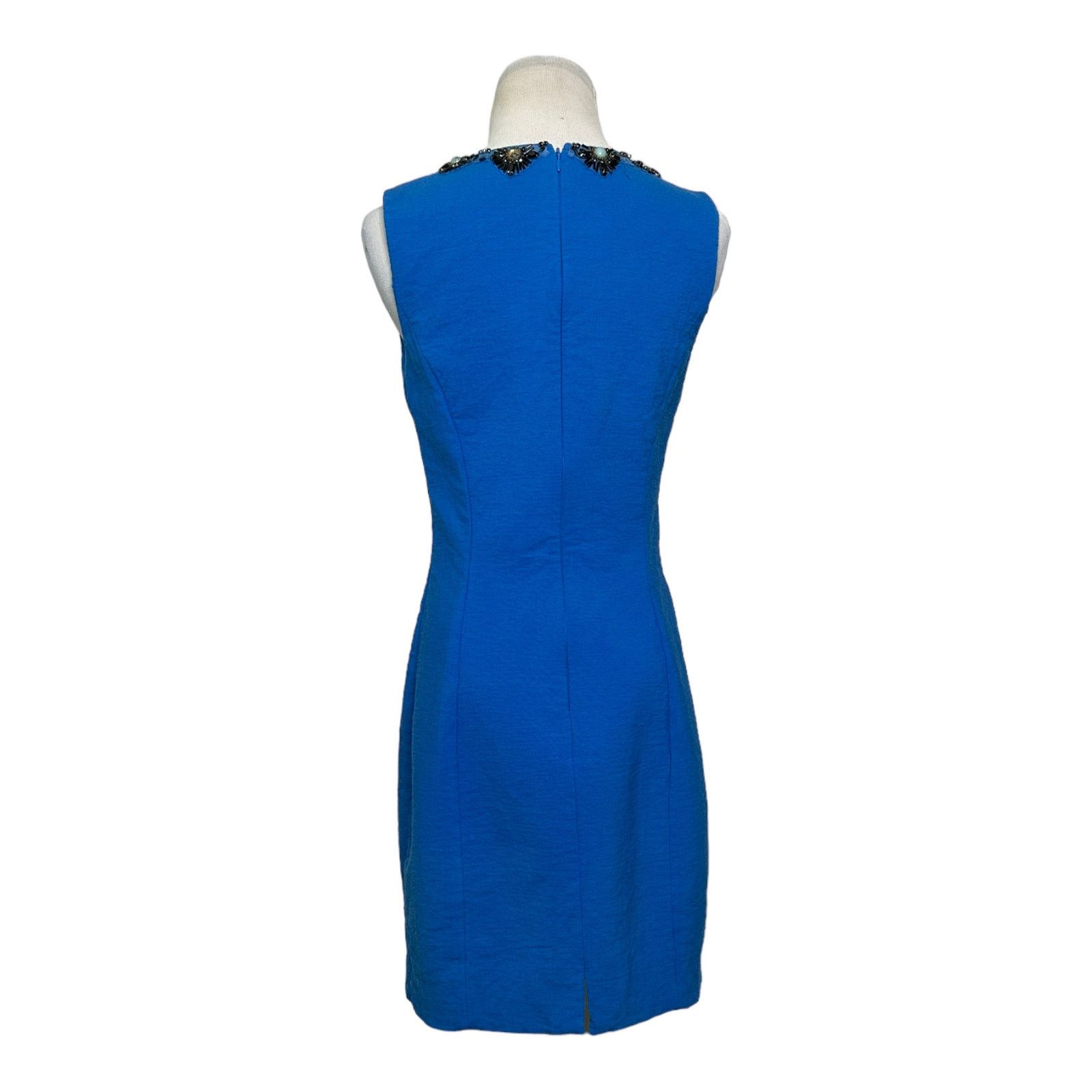 Jason Wu Jason Wu blue embellished neck sheath cocktail dress size 6 Size M / US 6-8 / IT 42-44 - 2 Thumbnail