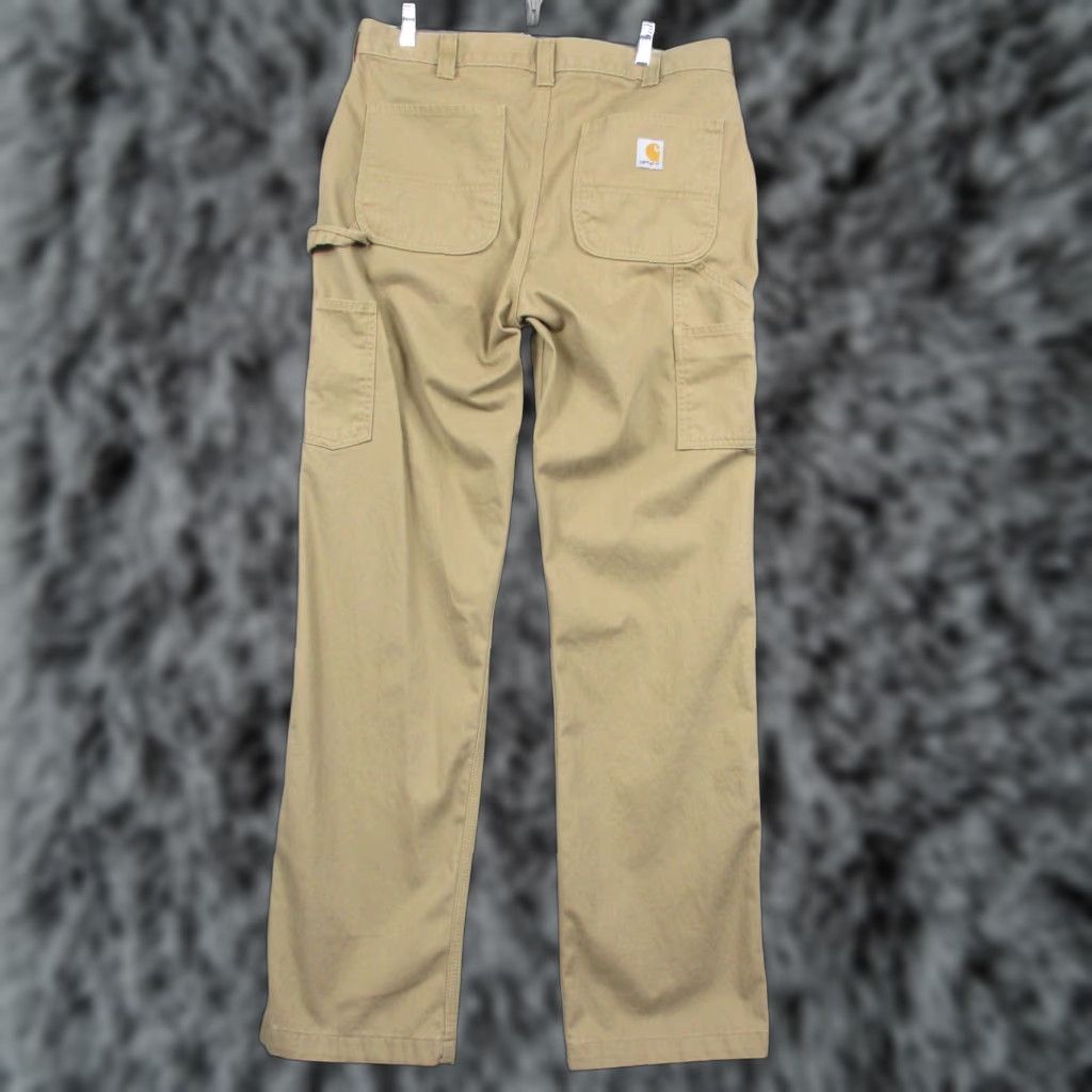Carhartt Carhartt Carpenter Pants 34x33 Men's Brown Duck Canvas Work Utility Pants Regular Straight Brown Duck Canvas Workwear Mens 34x33 Carhartt B324 Size US 34 / EU 50 - 1 Thumbnail
