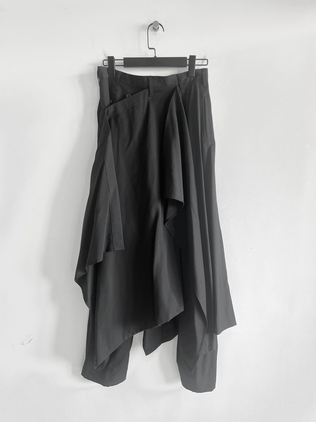 Yohji Yamamoto Yohji Yamamoto - W/Gabardine Layer Wrap Pants Size US 32 / EU 48 - 4 Thumbnail