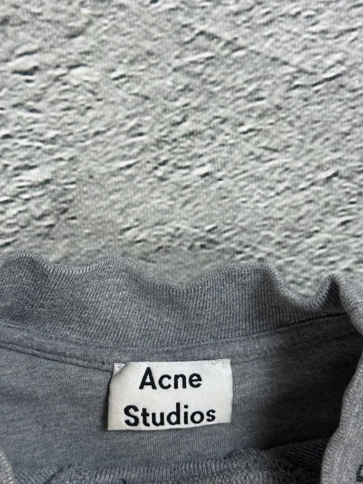 Acne Studios Acne sweatshirt grey collar logo Flogho PSS18 Size US M / EU 48-50 / 2 - 3 Thumbnail