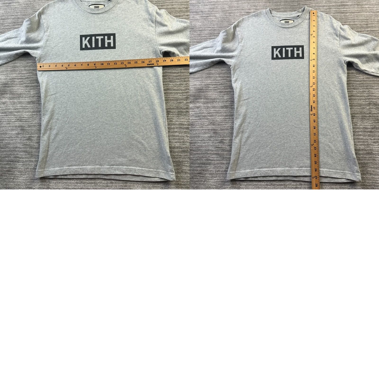 Kith KITH Shirt Mens Small Gray Classic Box Logo Long Sleeve Crew Neck Cotton T-Shirt Logo Vintage? No (2020s) - Men Size US S / EU 44-46 / 1 - 8 Thumbnail