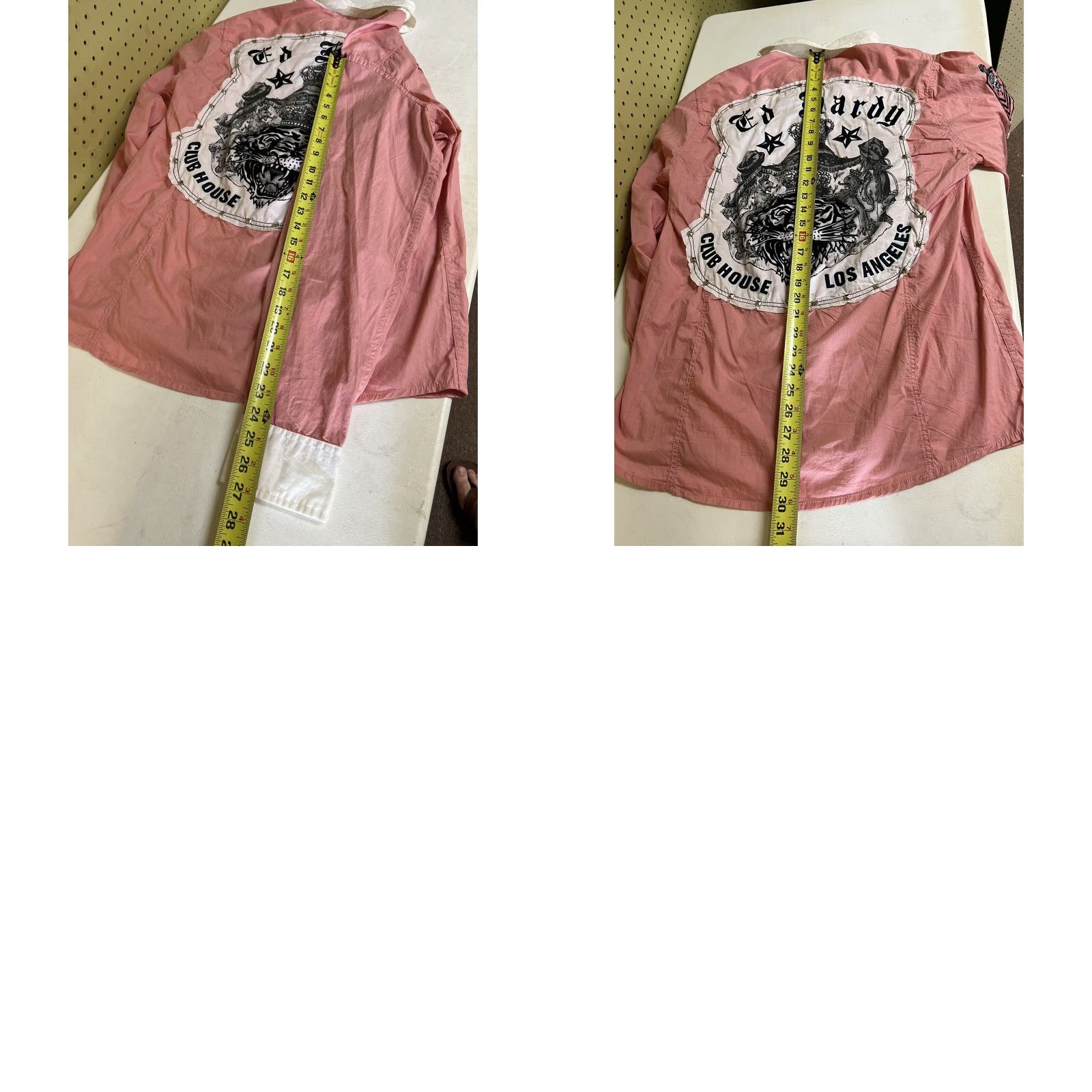 Ed Hardy VINTAGE Ed Hardy Button-Down Shirt LA Club House LA Embroidered Long Sleeve Pink L Mens Button-Up Regular Collar-Down Tattoo Style Size US L / EU 52-54 / 3 - 8 Thumbnail