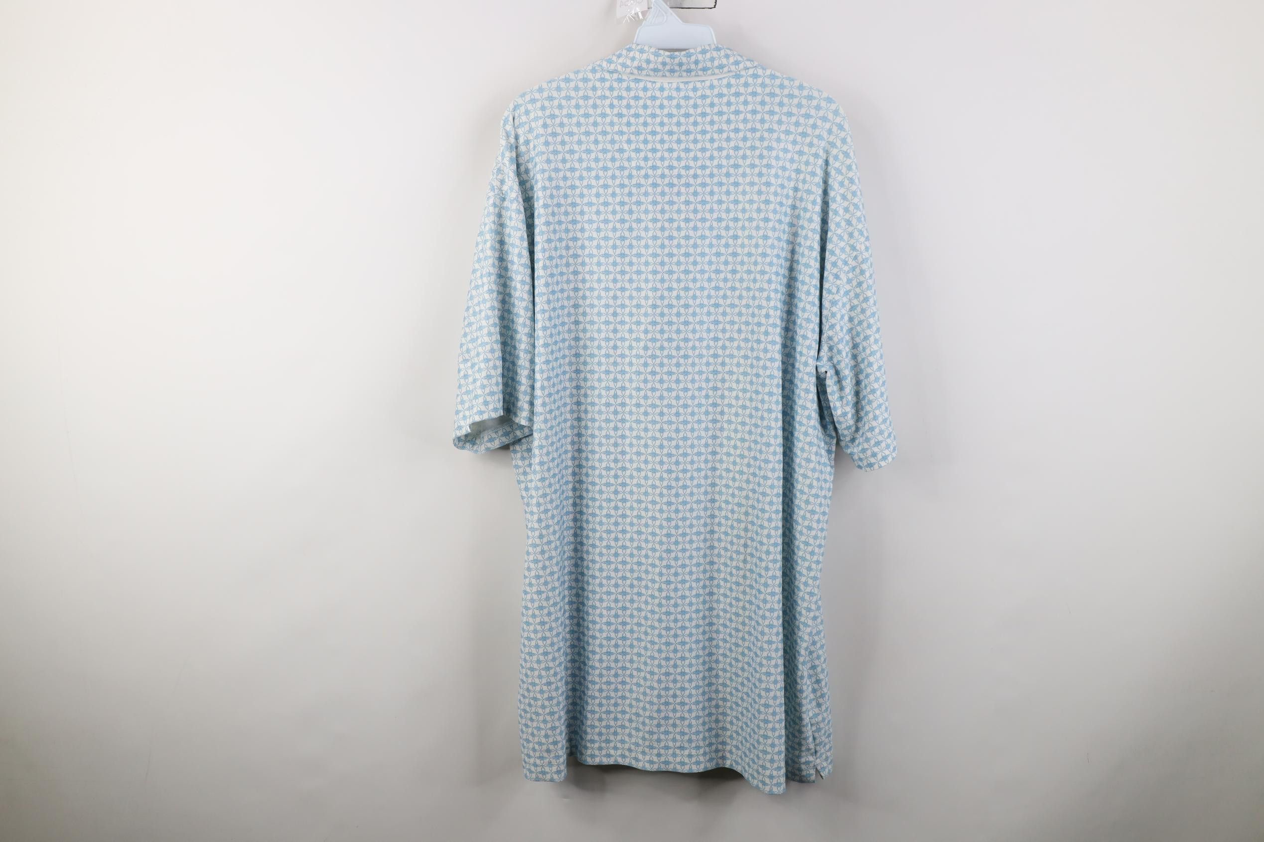 Nike Nike Golf Mini Swoosh Geometric Flower Knit Golfing Polo Size US XL / EU 56 / 4 - 10 Thumbnail