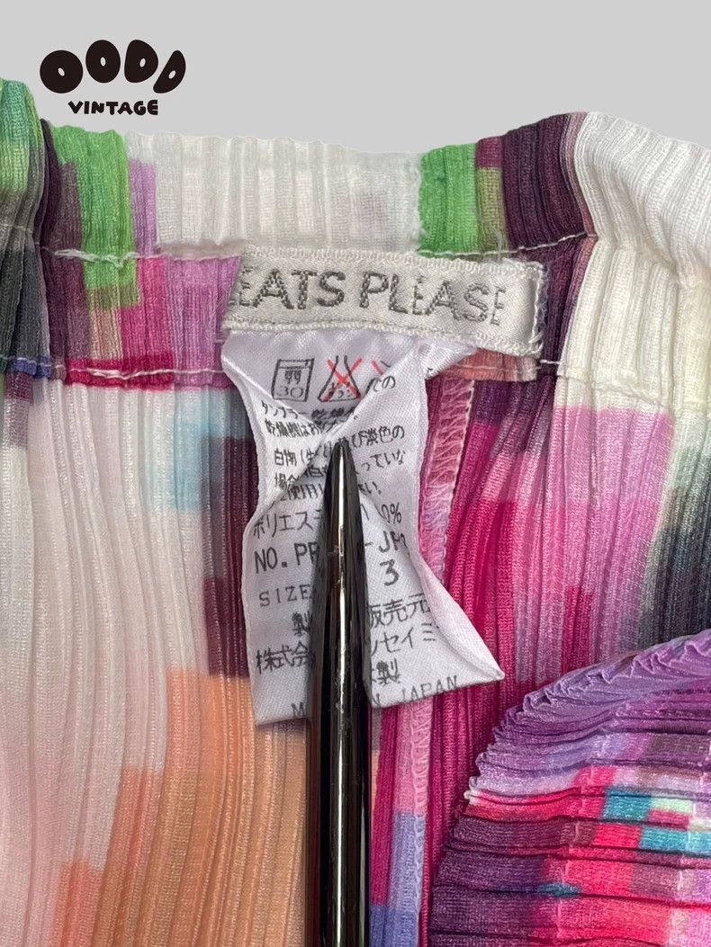Issey Miyake Issey Miyake size:3 Rainbow color block pleated pants Size 22" - 9 Thumbnail