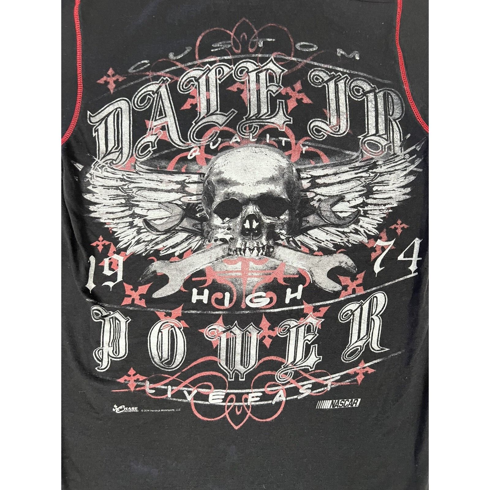 Chase Authentics Dale Earnhardt Jr T-Shirt Double Sided Skull All Over Print Size US M / EU 48-50 / 2 - 8 Thumbnail