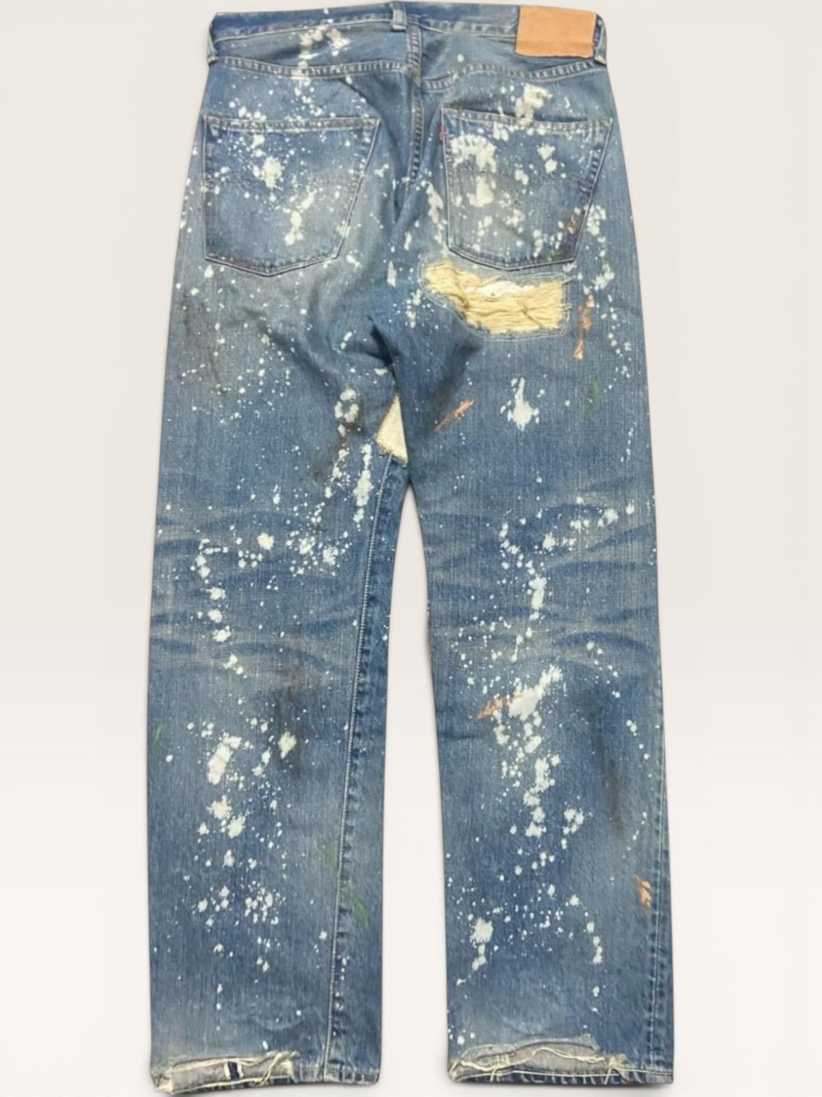 Junya Watanabe × Levi's Vtg Levis 501xx Big E Selvedge Splatter Patchwork Boro Jeans Size US 36 / EU 52 - 21 Thumbnail