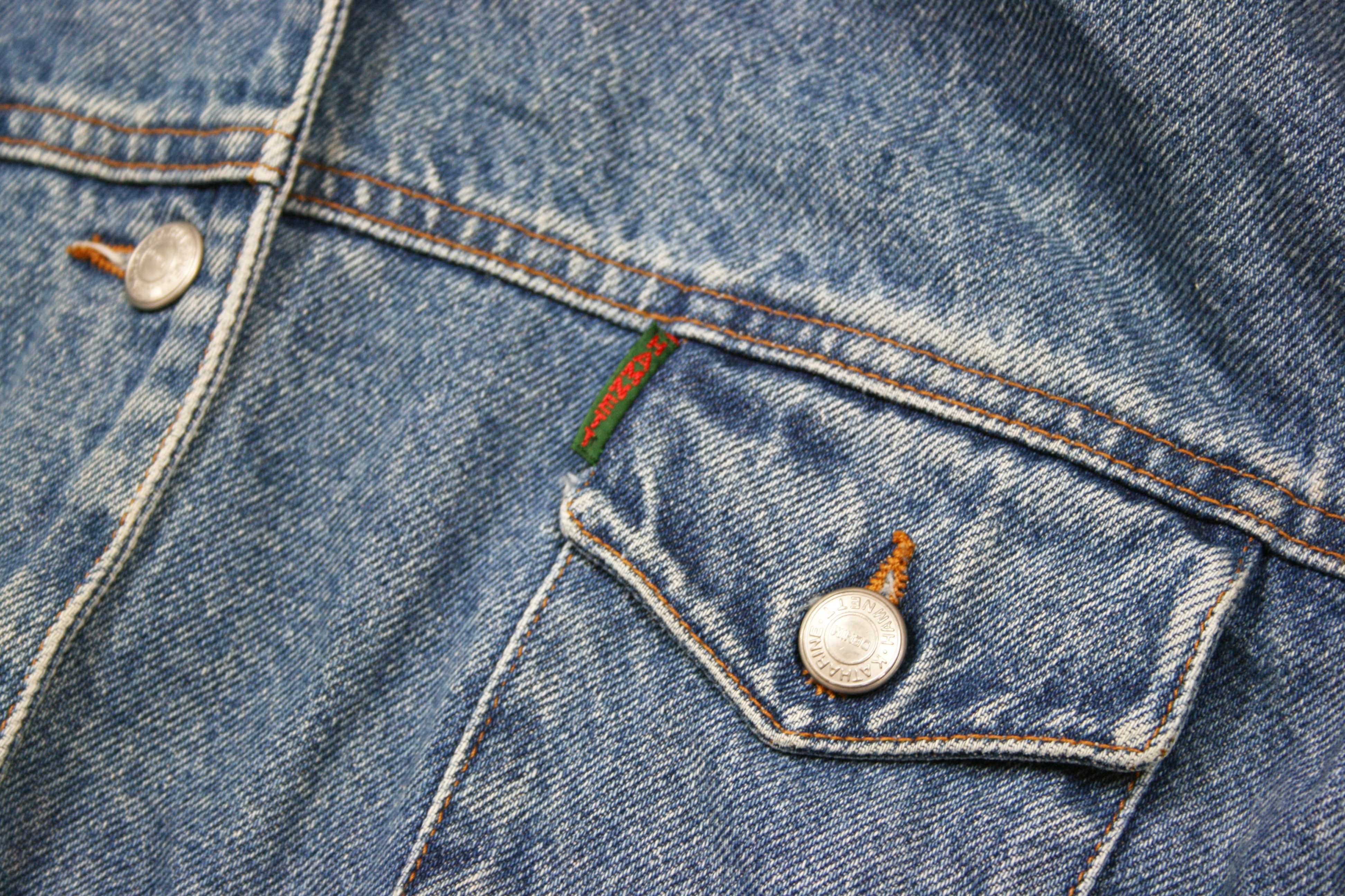Katharine Hamnett London 90S Denim Trucker Y2K Jacket Vintage Size XL / US 12-14 / IT 48-50 - 4 Thumbnail