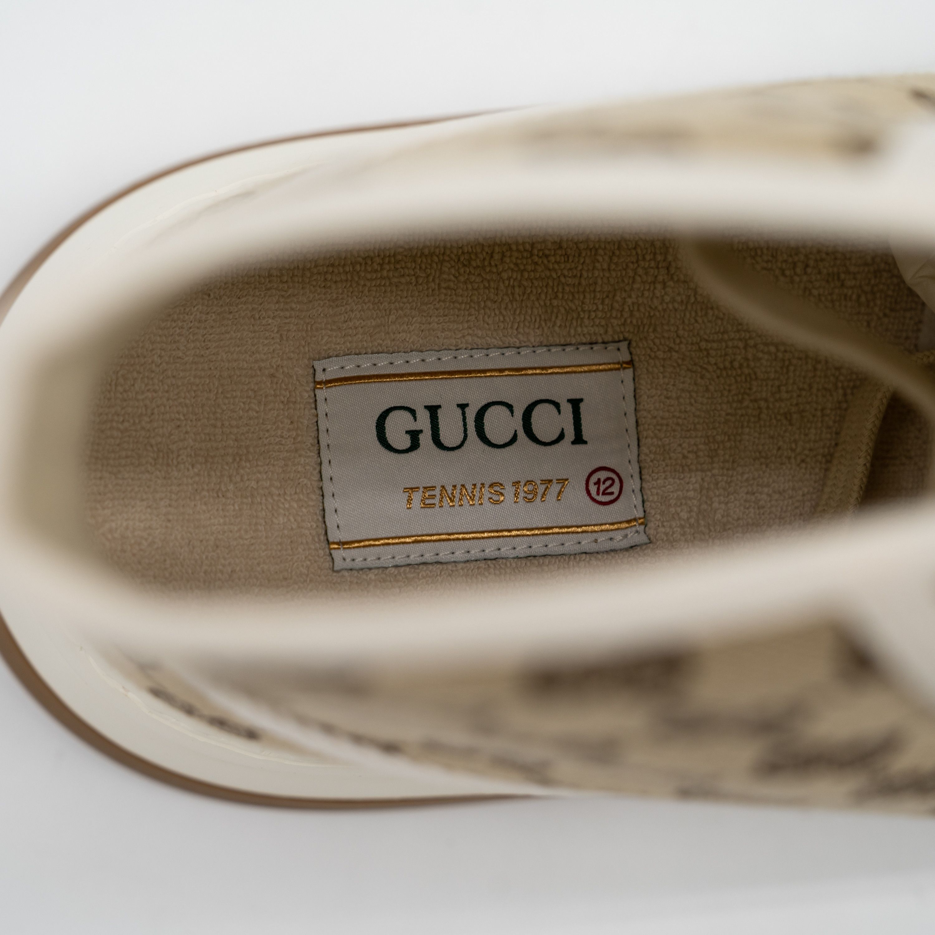 Gucci Gucci Tennis Platform GG Canvas Beige Brown Sneakers High Size US 12.5 / EU 45-46 - 10 Thumbnail
