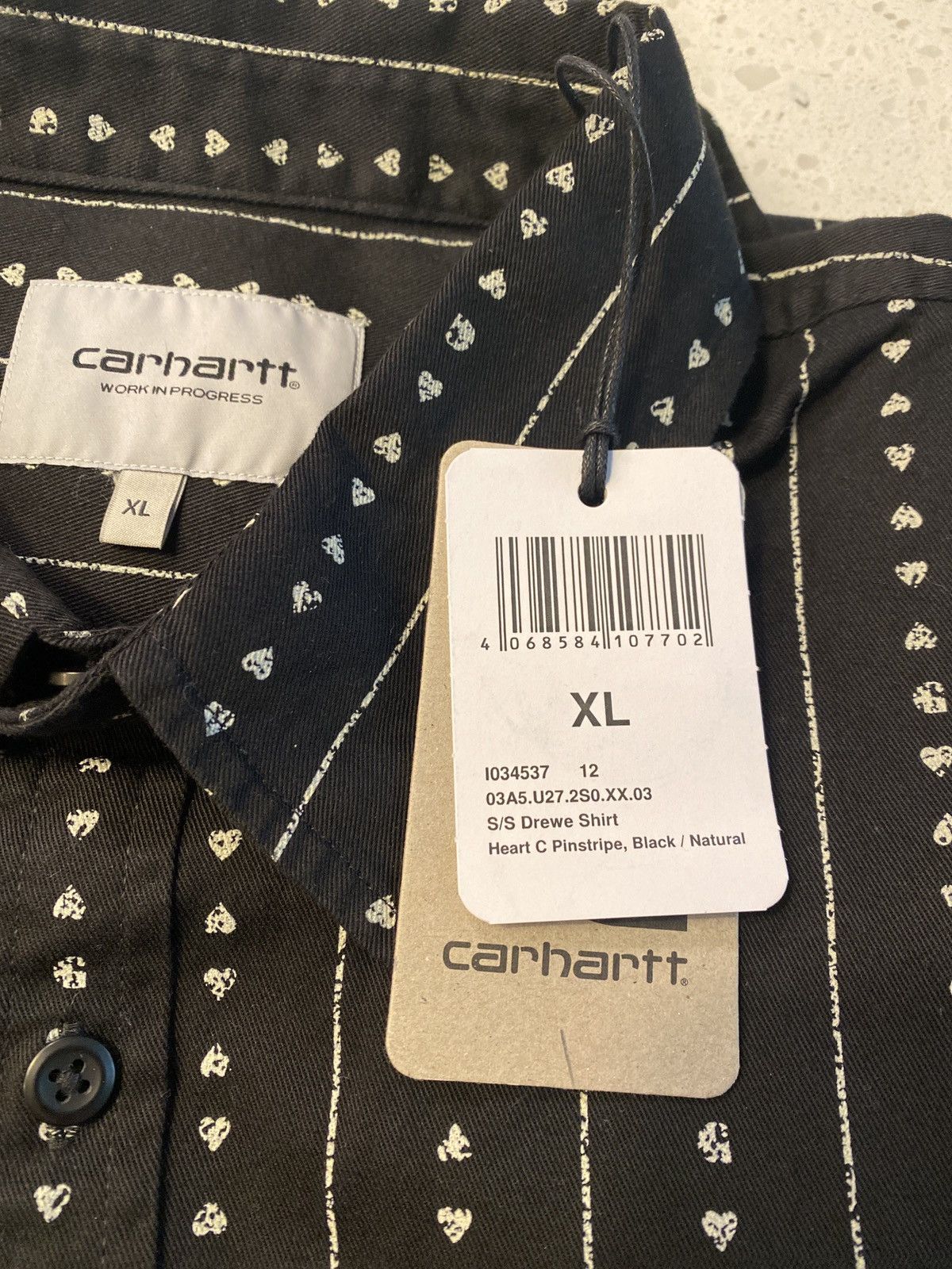 Carhartt Wip Carhartt WIP S/S Drewe Heart Pinstripe Shirt XL NWT Size US XL / EU 56 / 4 - 14 Thumbnail