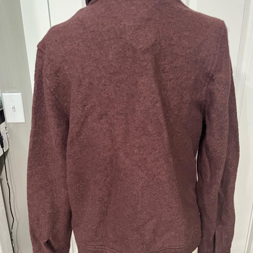 Kim Jones JOIE Wool Blend Button Front Boxy Dark Purple Cardigan Size L / US 10 / IT 46 - 7 Thumbnail