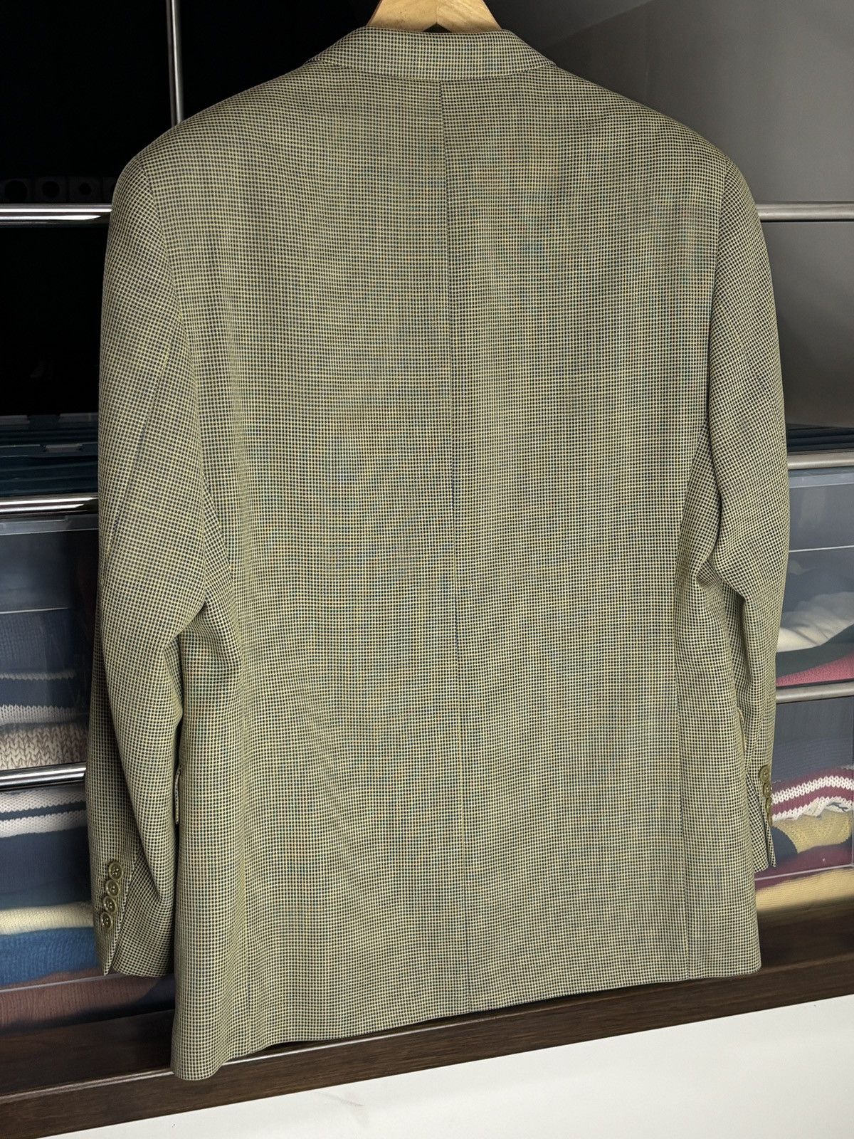 Yves Saint Laurent Vintage Yves Saint Laurent Micro Check Wool Blazer Jacket Size 52R - 5 Thumbnail