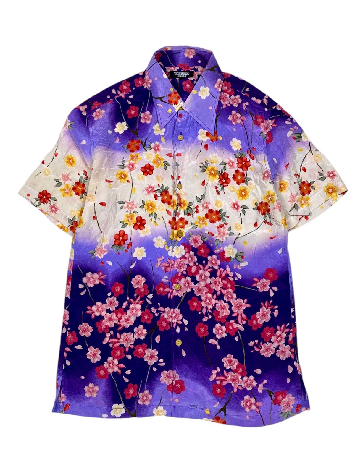 If Six Was Nine 2000s Tornado Mart - Fantasy Rose Mesh Shirt Size US M / EU 48-50 / 2 - 1 Thumbnail