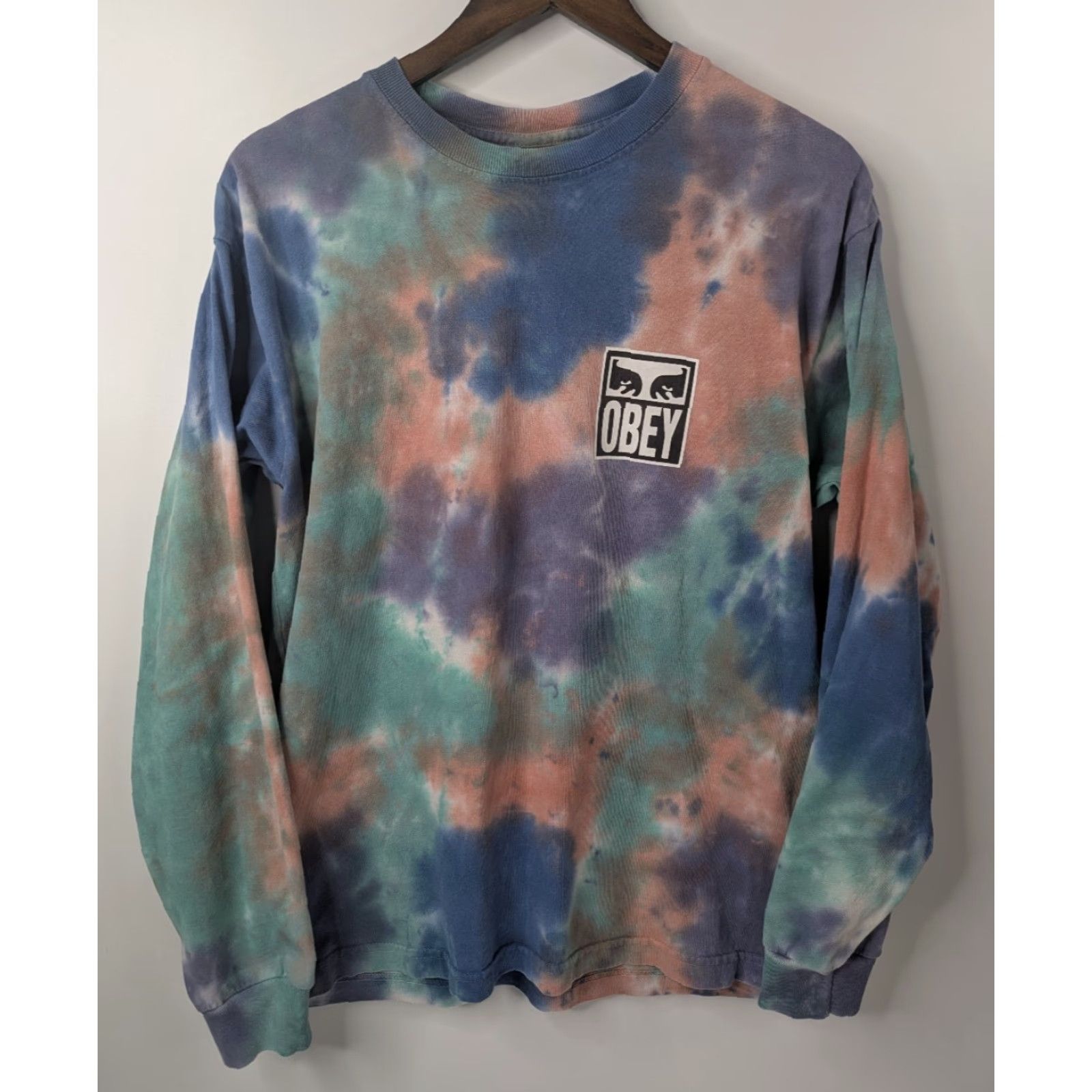 Obey OBEY Tie Dye Long Sleeve T-Shirt Logo Skate Pastel Double Sided Size S Men Casual Printer Multicolor Graphic Print Crew Neck V2K Size US S / EU 44-46 / 1 - 3 Thumbnail
