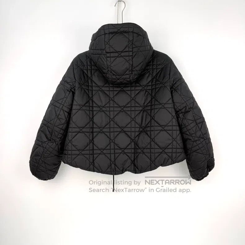 Dior Dior Black Embroidered Bee Hooded Down Jacket Size XS / US 0-2 / IT 36-38 - 4 Thumbnail