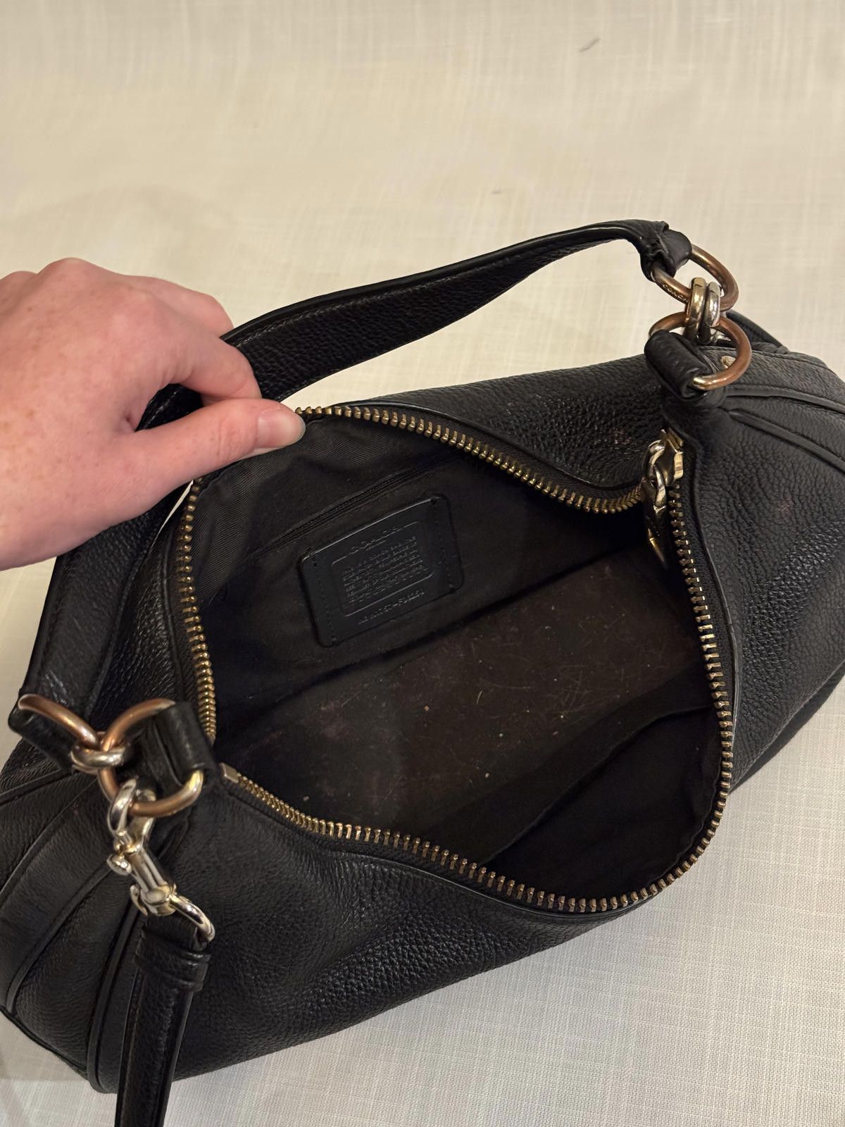 Coach Coach Black Leather Shoulder Bag Size ONE SIZE - 5 Thumbnail
