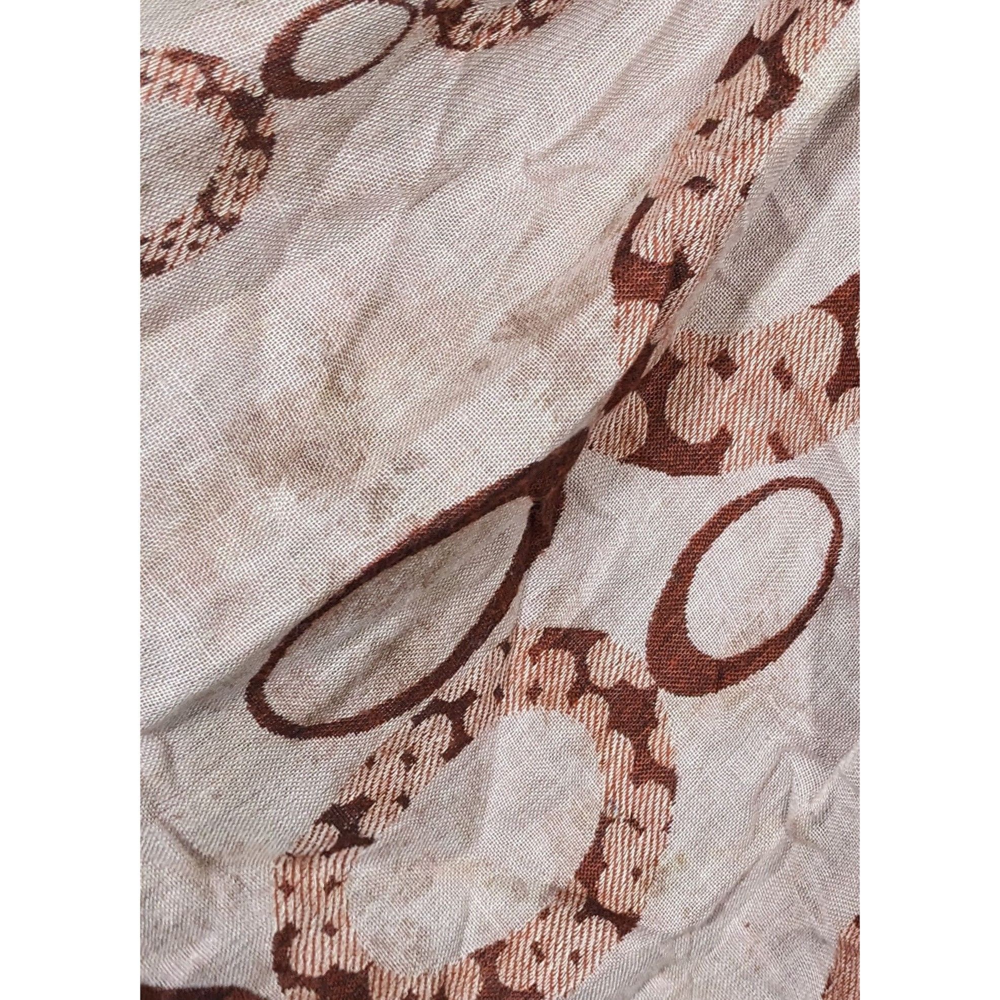 Other Pashmina Rust And Cream Bubble Print Scarf Size ONE SIZE - 10 Thumbnail