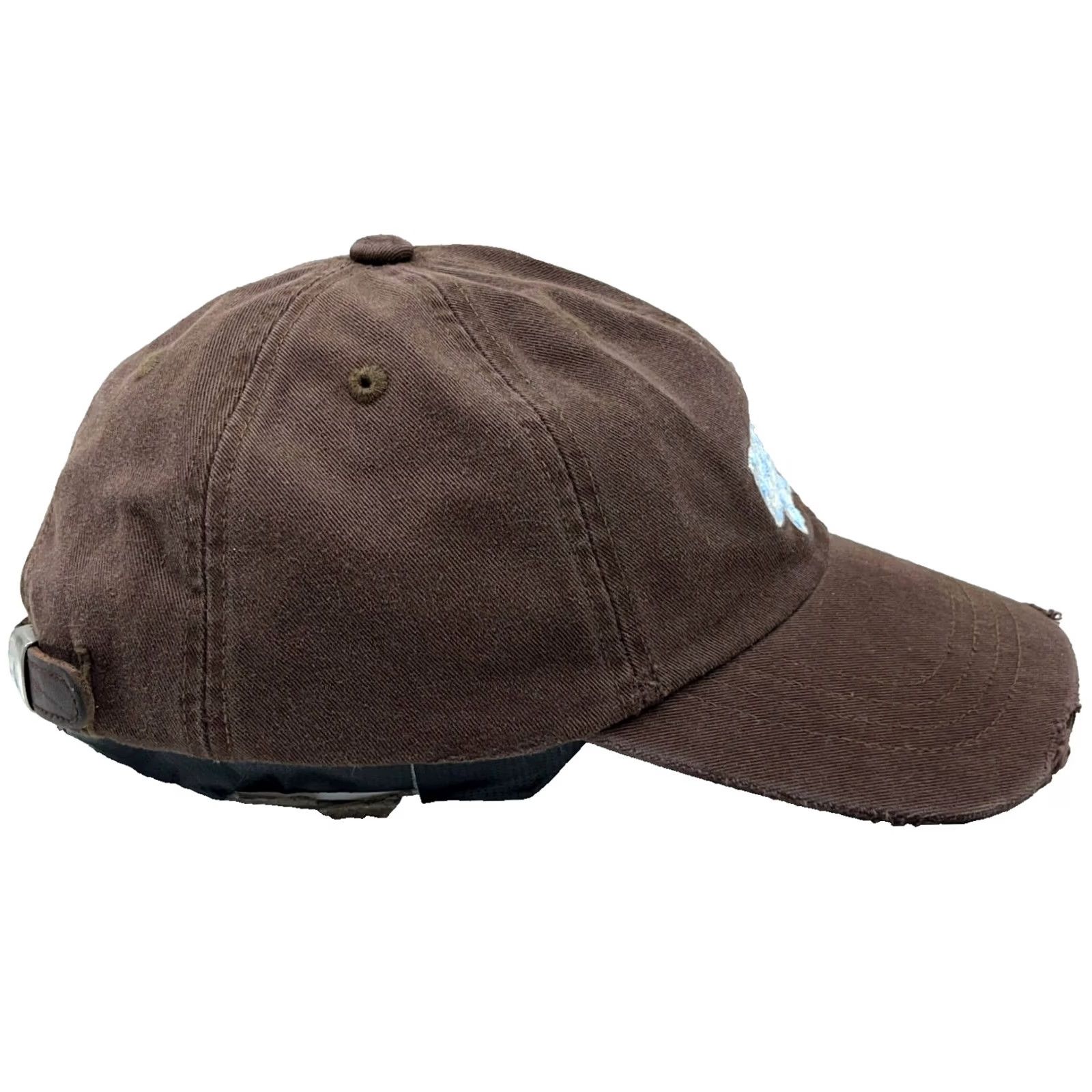 American Eagle Outfitters VINTAGE American Eagle Hat Baseball Cap Leather Strap Back Script AEO Dad Brown Y2K Size ONE SIZE - 5 Thumbnail