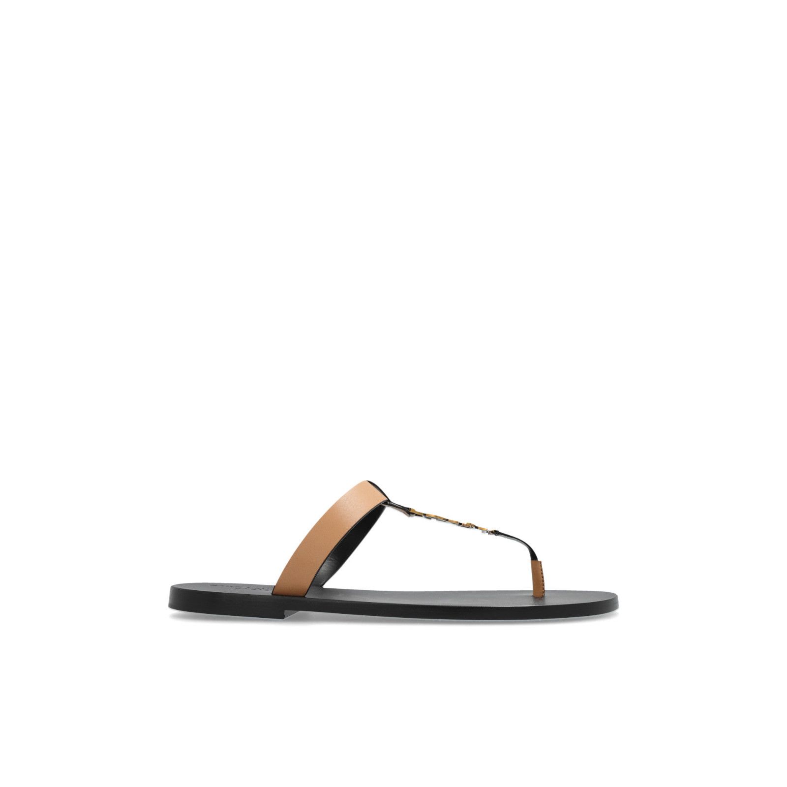 SAINT LAURENT Masoil Vintage Beige Thong Sandals New & Authe