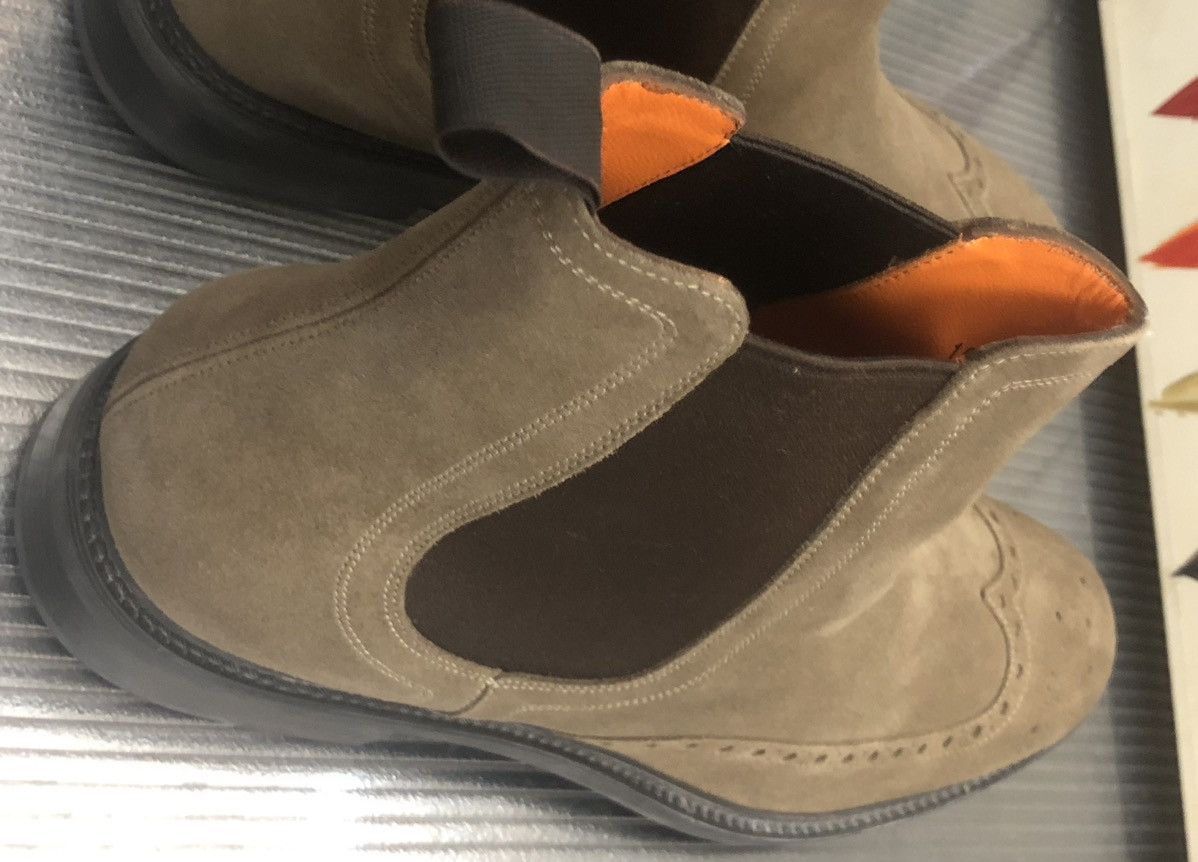 Santoni Santoni 🇮🇹 brown suede commando Chelsea boots 11.5 US NEW Size US 11.5 / EU 44-45 - 4 Thumbnail