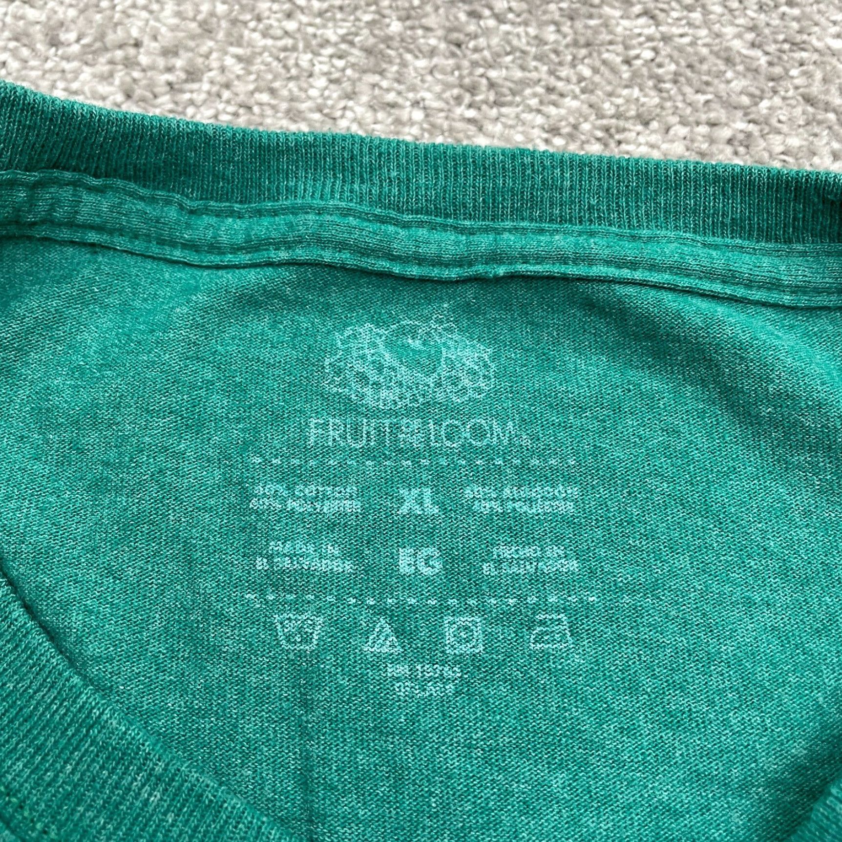 Fruit Of The Loom Fruit Of The Loom Basic Long Sleeve Shirt Mens XL Green Crew Neck Cotton Tee Top Size US XL / EU 56 / 4 - 4 Thumbnail