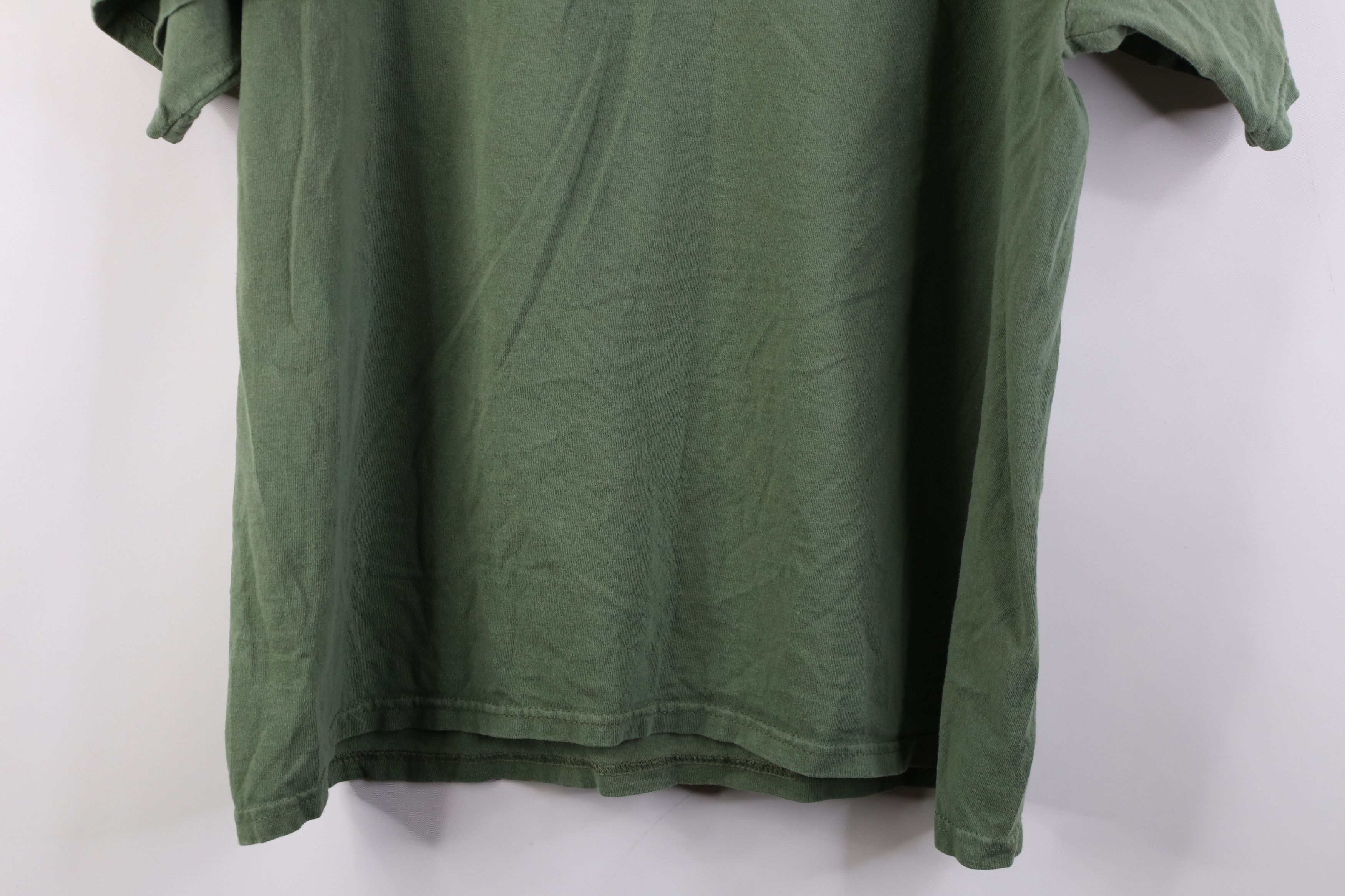 Vintage Vintage 90s Y2K Streetwear Heavy Cotton T-Shirt Army Green Size US XL / EU 56 / 4 - 10 Thumbnail