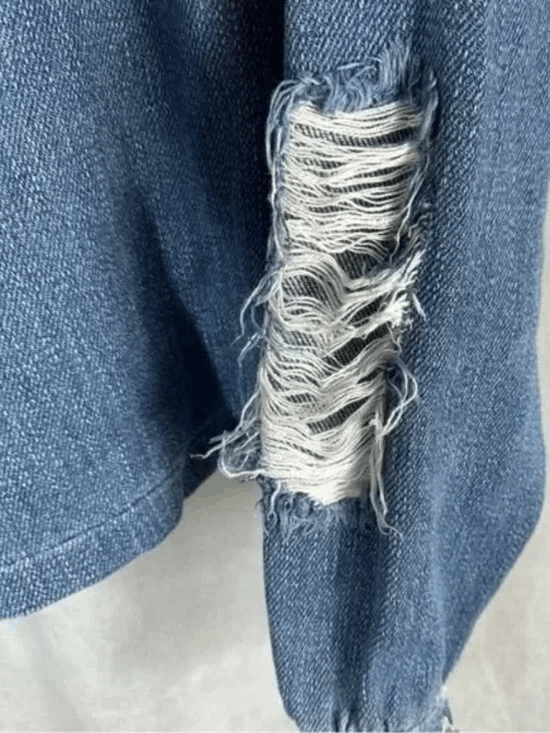Other Ksenia Schnaider FW 2018 RTW Distressed Denim Sweater Size S / US 4 / IT 40 - 10 Thumbnail