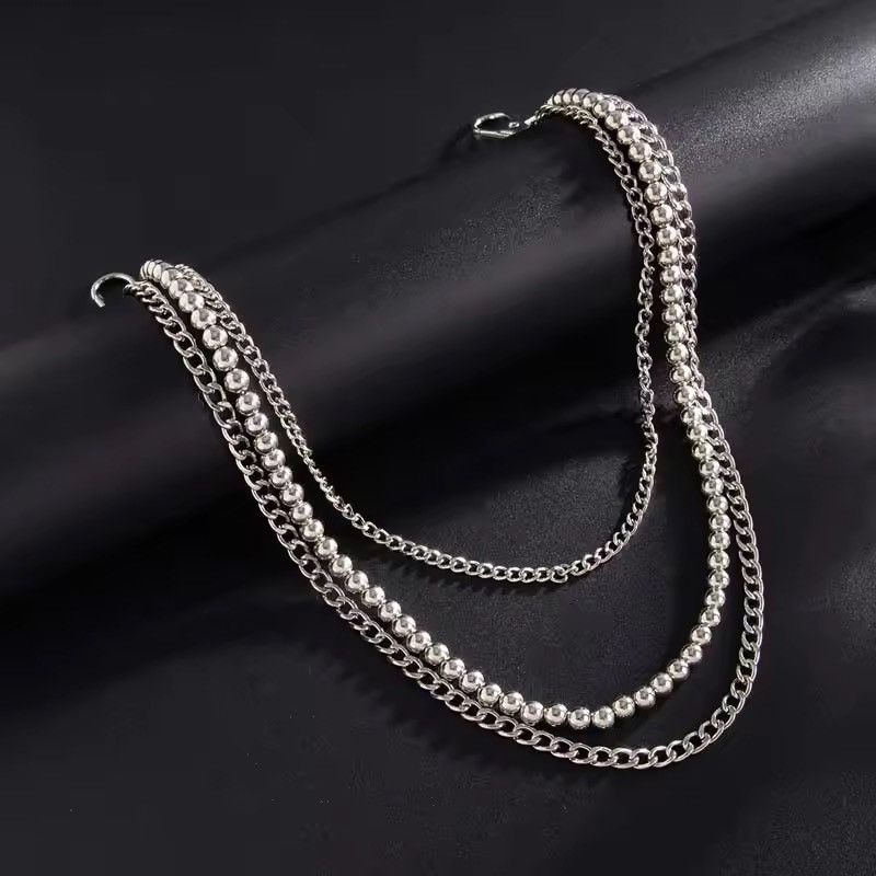 Other Silver Color Multilayer Pant Chain Size ONE SIZE - 6 Thumbnail