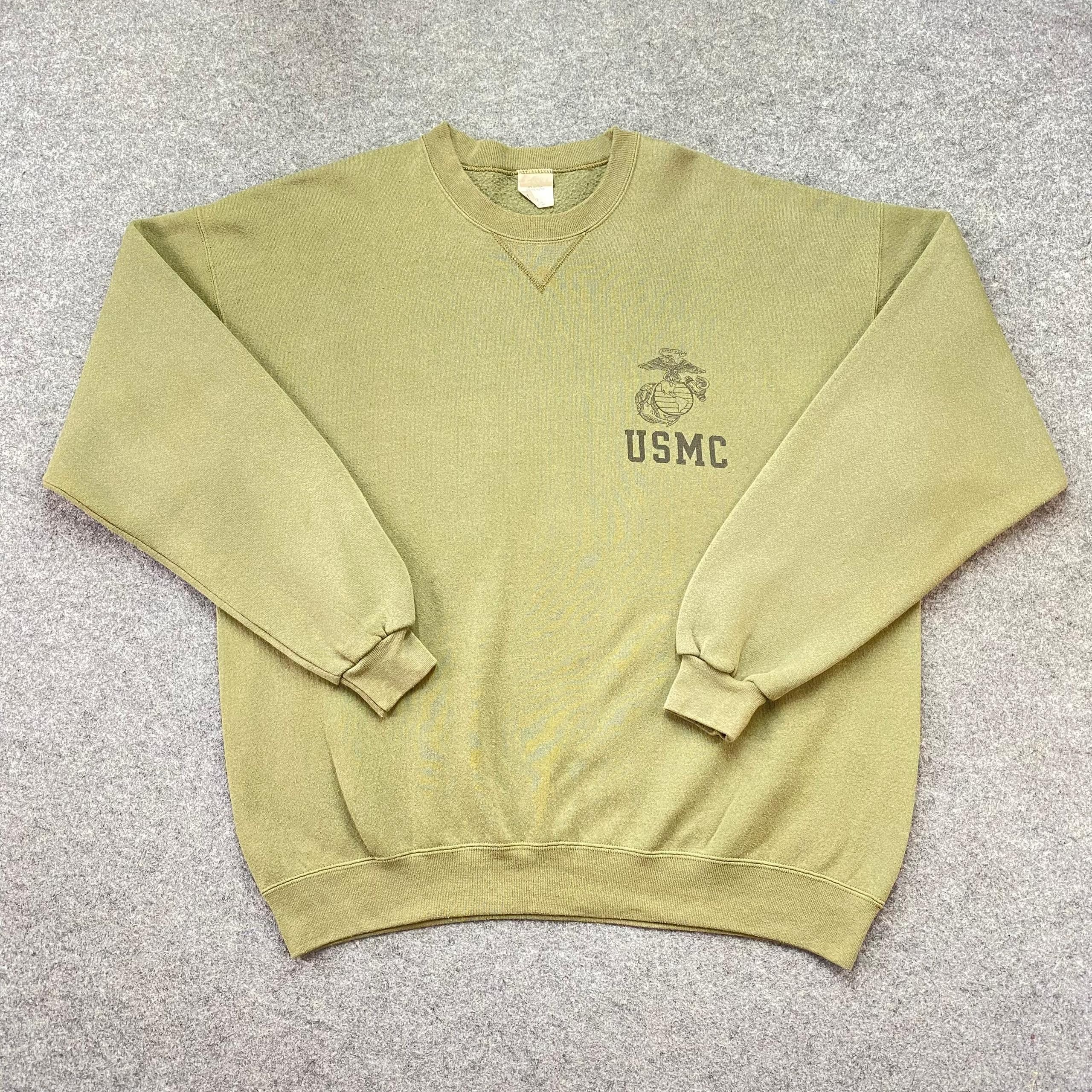 Vintage Vintage 90s USMC Millitary Army Sweatshirt Size US XL / EU 56 / 4 - 1 Thumbnail