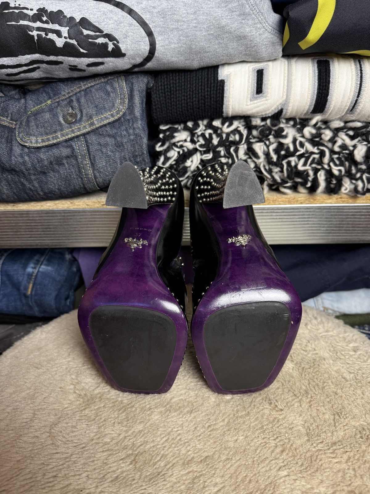 Prada PRADA Platform Heels Shoes y2k Over Metal archive Punk Size US 7 / IT 37 - 13 Thumbnail