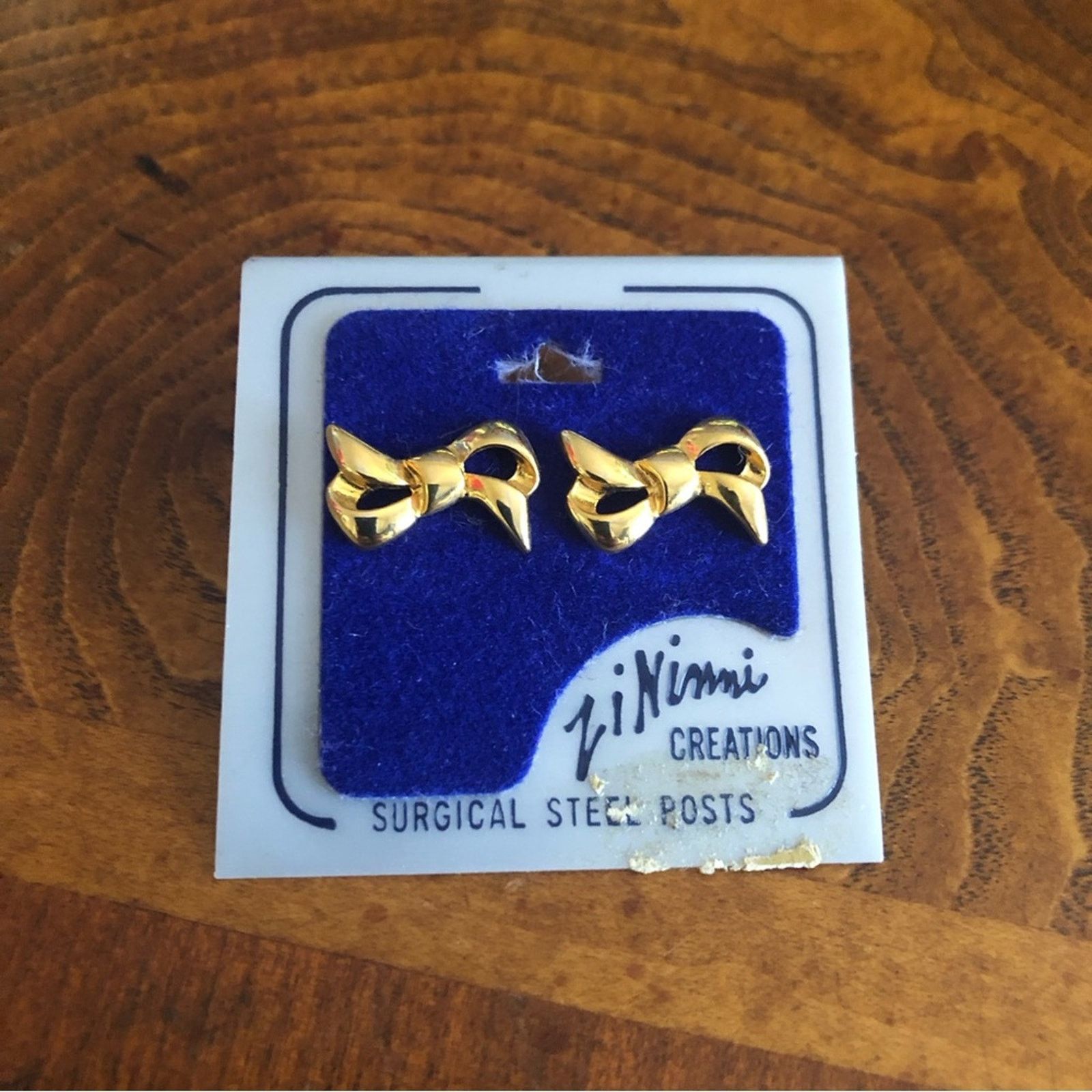 Jewelry Zininni Creations Gold Plated Bow Pierced Earrings, Women's