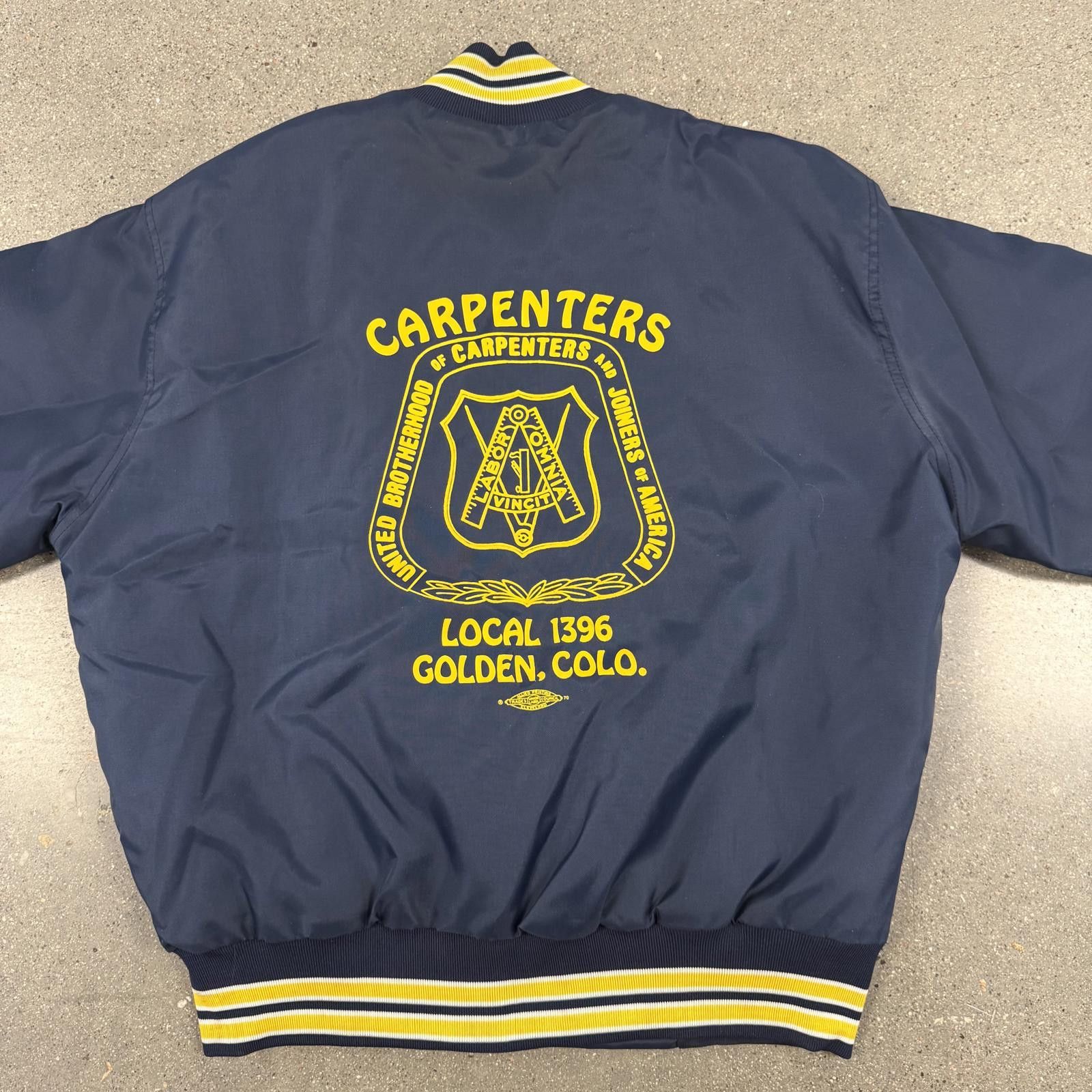 Designer Vtg 70s WEST WIND Bomber Jacket CO Carpenters Made in USA Size US L / EU 52-54 / 3 - 11 Thumbnail