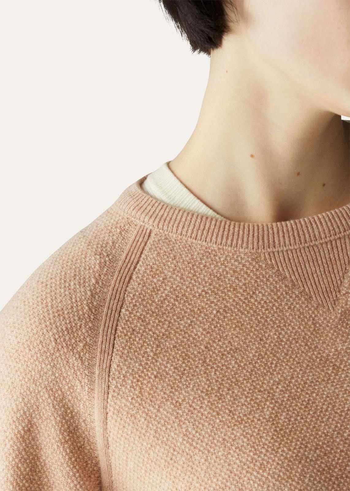 Loro Piana o1srvl11e0824 Merano Boucle Crewneck Sweater in Pink Size M / US 6-8 / IT 42-44 - 5 Thumbnail