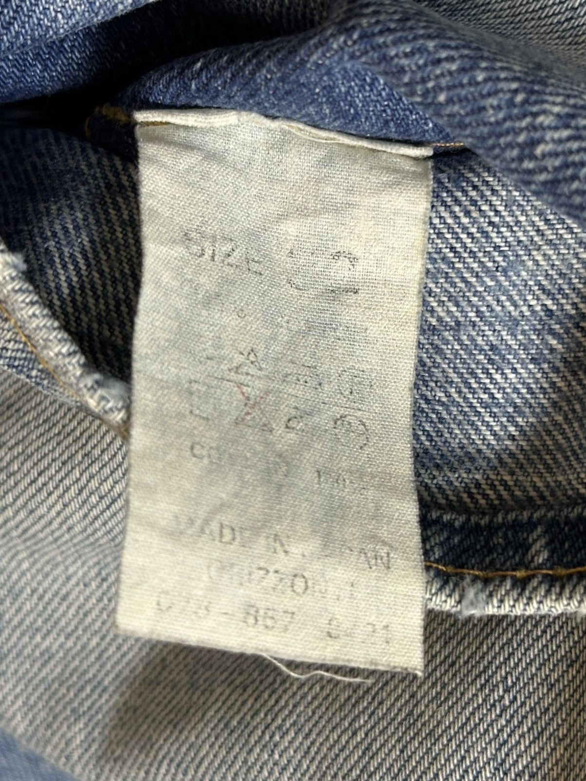 Denime Vintage Japan Denime Faded Wash Style Distress Bootcut Jeans Size US 31 - 11 Thumbnail