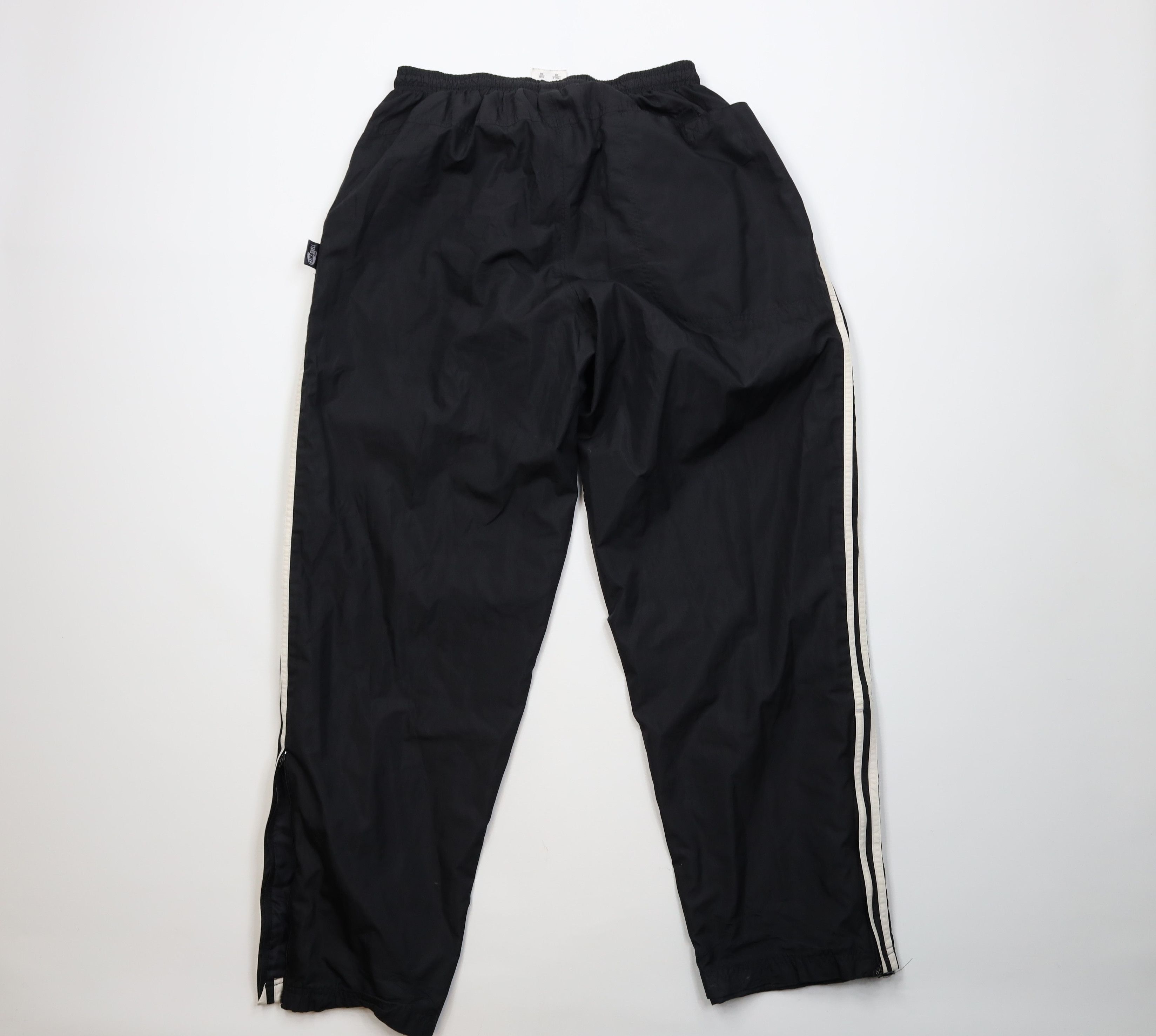 Adidas Vintage 90s Adidas Lined Wide Leg Windbreaker Pants Black Size US 38 / EU 54 - 12 Thumbnail