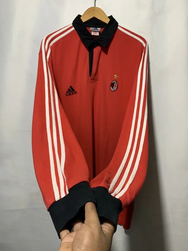 Adidas 00s Adidas Ac Milan polo shir⁴ Size US XL / EU 56 / 4 - 2 Thumbnail