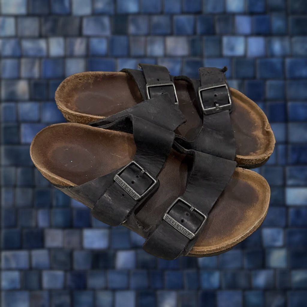 Birkenstock Birkenstock Arizona Black Birko-Flor Slide Sandals 37 EU Women 6-6.5 US Size US 6 / IT 36 - 1 Thumbnail