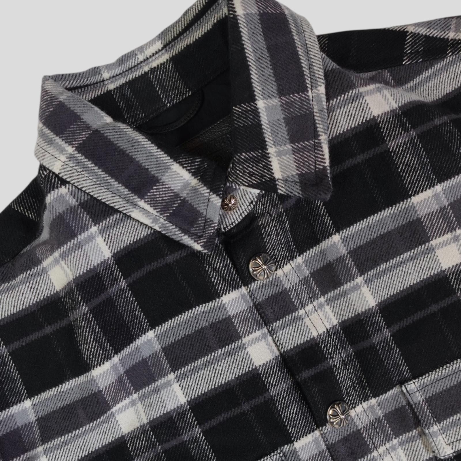 Chrome Hearts Chrome Hearts Padded Flannel Shirt in Black/White - Medium Size US M / EU 48-50 / 2 - 3 Thumbnail