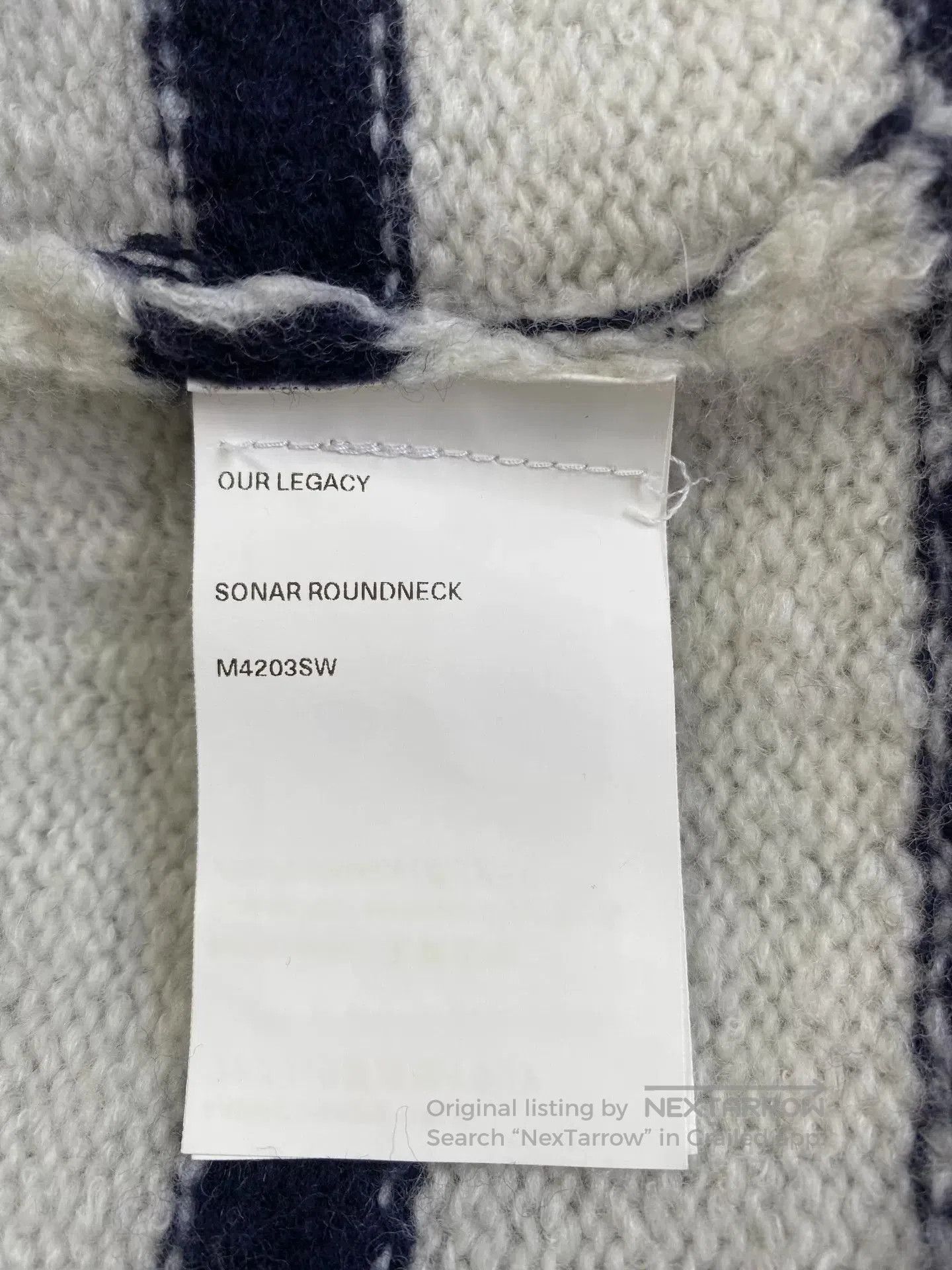 Other Our Legacy Black and White Striped Sweater. Size US L / EU 52-54 / 3 - 6 Thumbnail