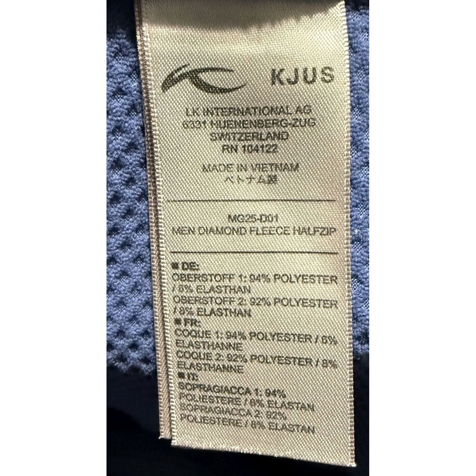 KJUS KJUS Pullover Mens 2XL Blue Black Diamond Fleece Half Zip Ski Raglan Layer Shirt Size US XXL / EU 58 / 5 - 8 Thumbnail