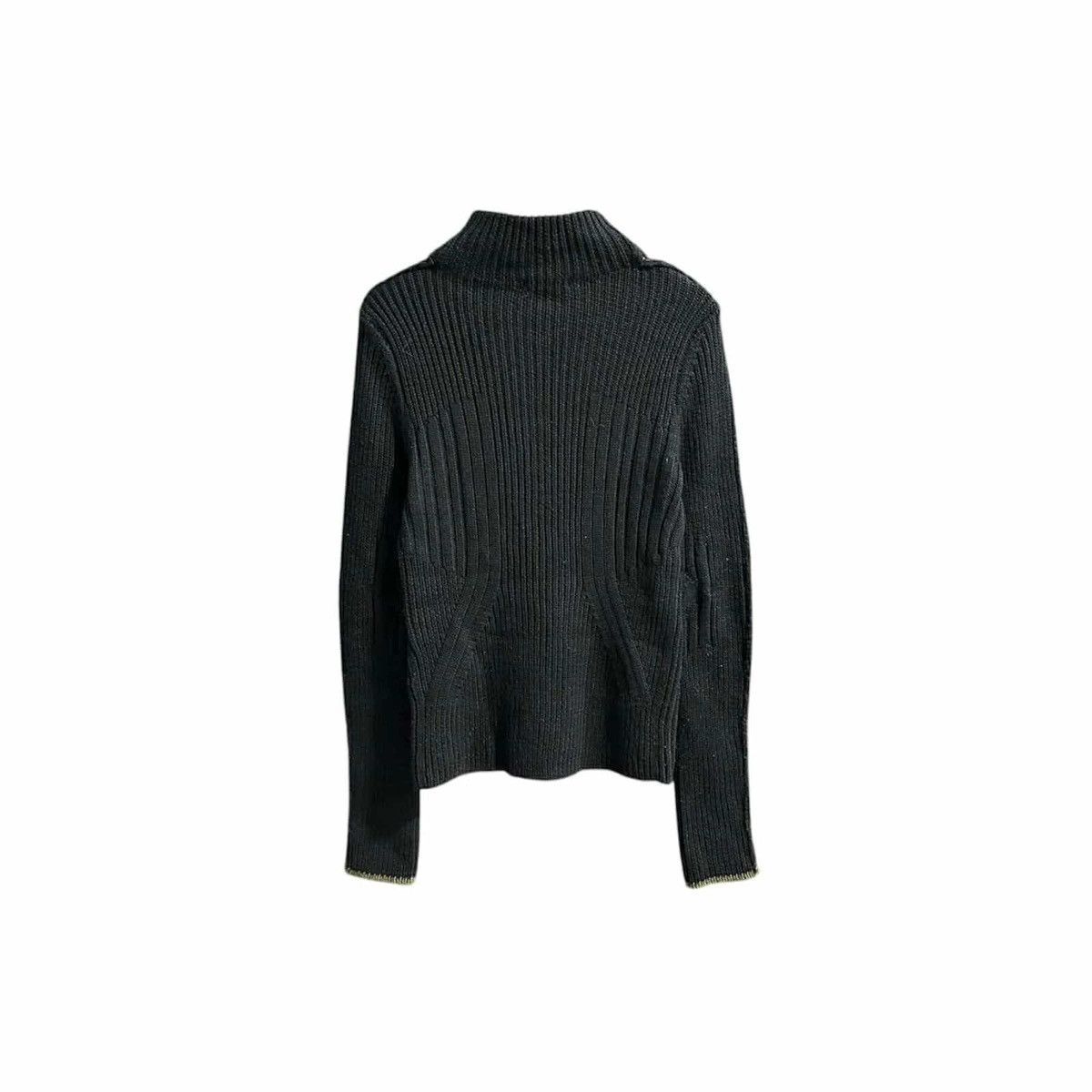 If Six Was Nine × Le Grande Bleu (L.G.B.) × Marithe + Francois Girbaud 🔥Y2K Archived Marithe Francois Girbaud Cable Knit Zip Jacket Size US M / EU 48-50 / 2 - 14 Thumbnail