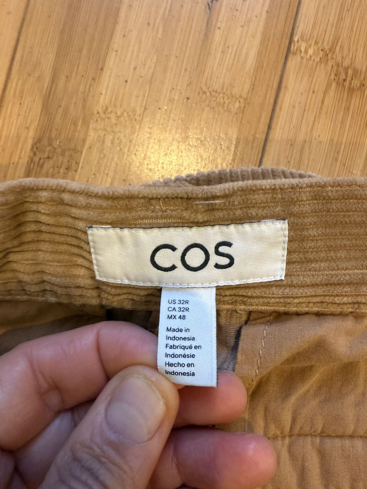 Cos Light Brown/ Tan Corduroy COS pants size 32 Size US 32 / EU 48 - 3 Thumbnail