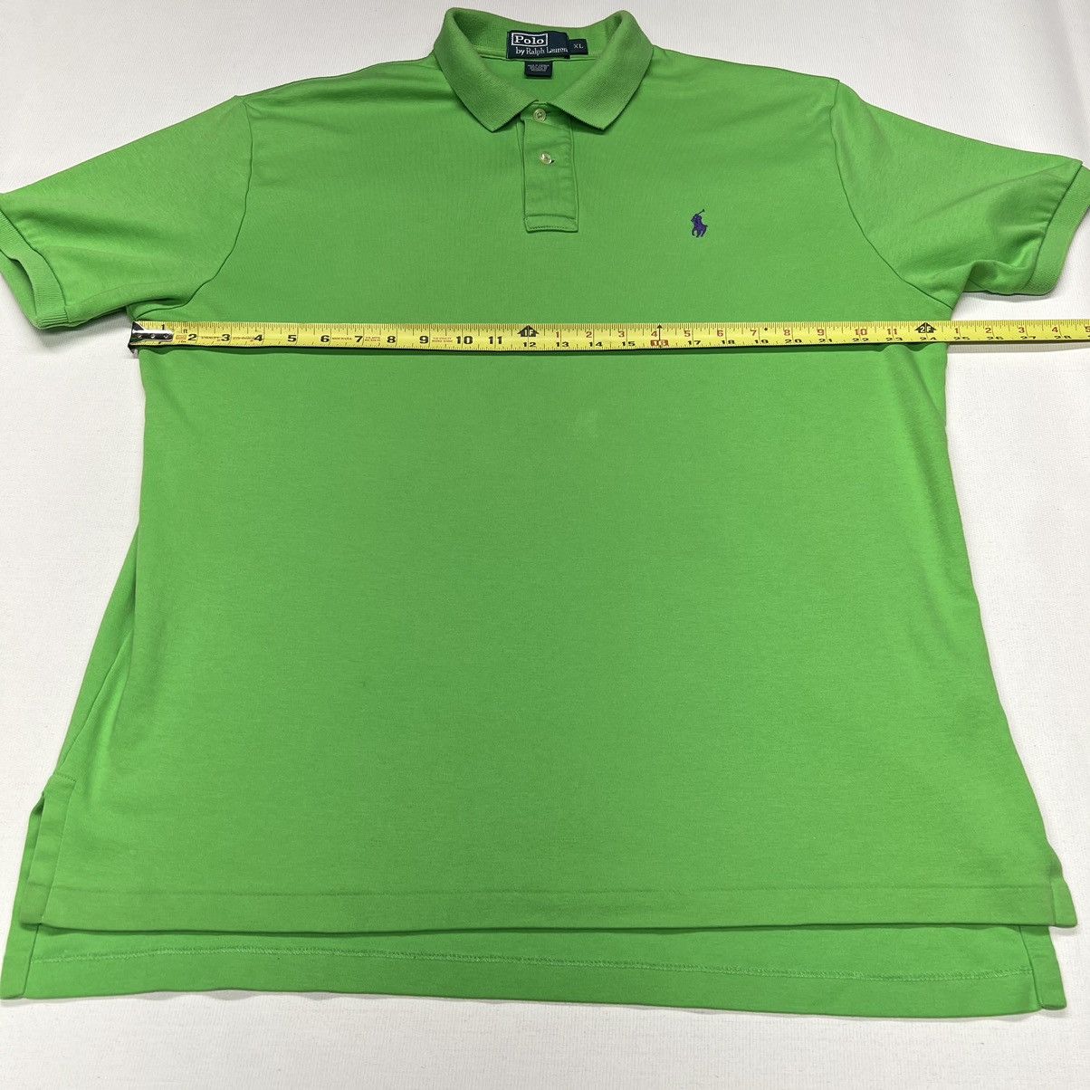 Polo Ralph Lauren × Vintage VTG Polo Ralph Lauren Polo Shirt Green Purple Short Sleeve Size US XL / EU 56 / 4 - 21 Thumbnail