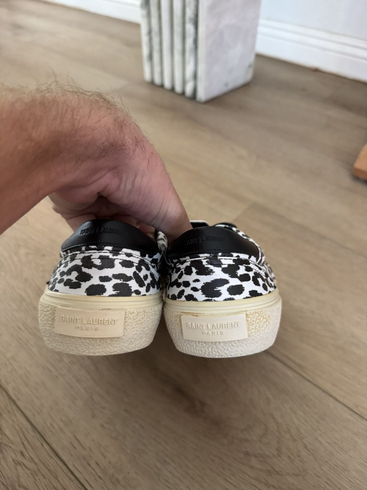 Saint Laurent Paris New Hedi Leather Babycat Skates Size US 10 / EU 43 - 3 Thumbnail
