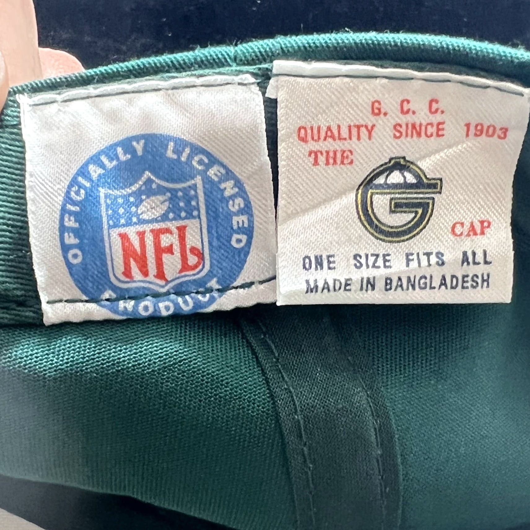 NFL VINTAGE GCC NFL Green Bay Packers Logo Snapback Hat 90s Hat Cap Mens One Size Adjustable Green Cap Hat Size ONE SIZE - 6 Thumbnail