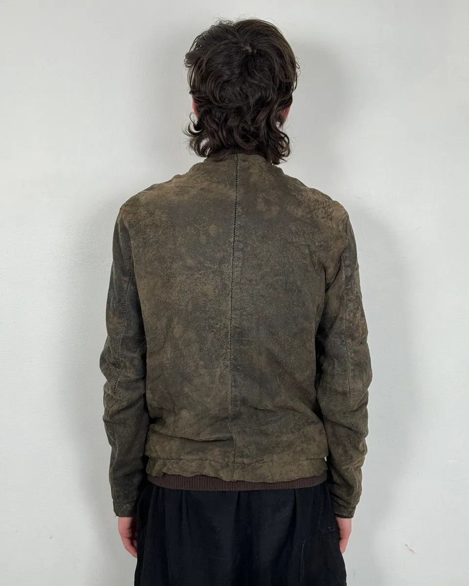 Vintage Salvatore Santoro Washed Brown Avant-Garde Leather Jacket Size US M / EU 48-50 / 2 - 3 Thumbnail