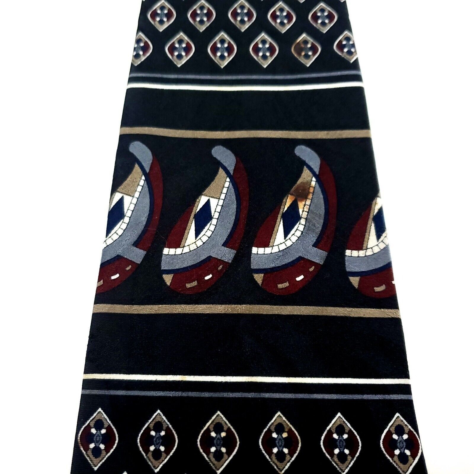 Other Wembley Black Silk Tie Woven Graphic Size ONE SIZE - 2 Thumbnail